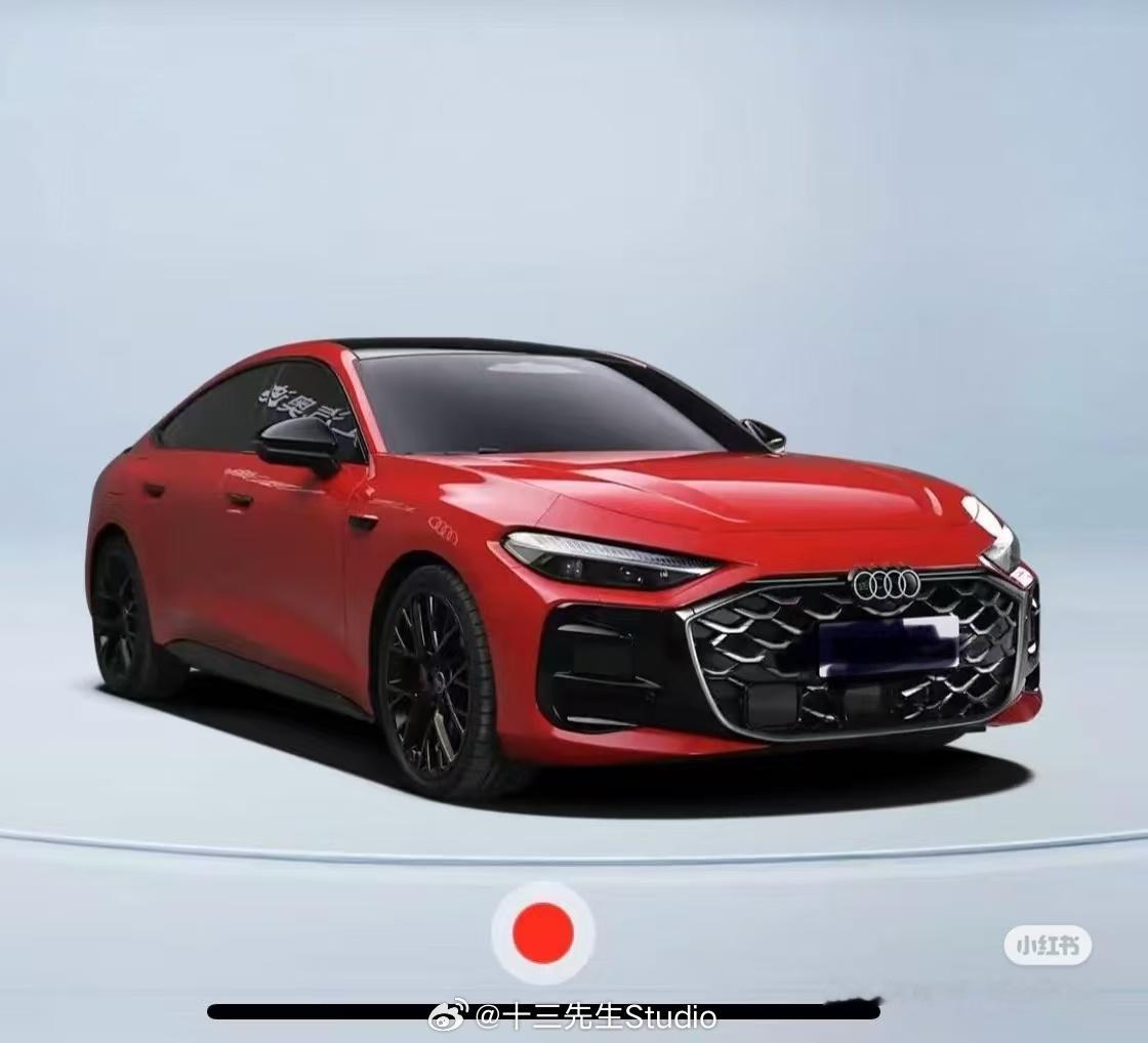 上汽奥迪A5L Sportback谍照，这颜值是真的非常阔以！！！配图是一台带外