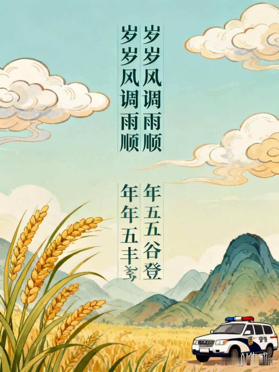 岁岁风调雨顺，请赐下联 看到“岁岁风调雨顺”这个上联，我也来了兴致。对联讲究对仗
