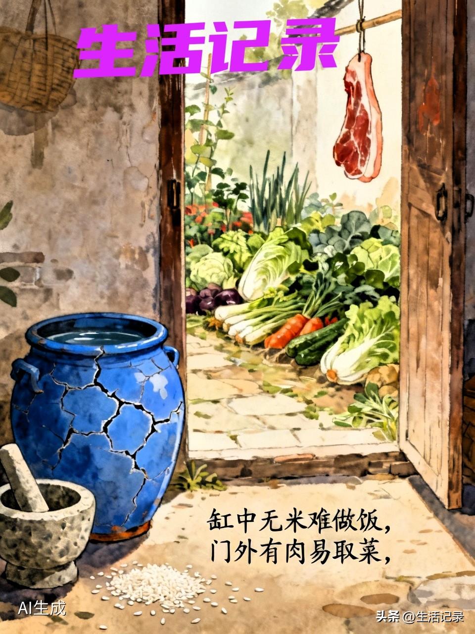 “缸中无米难做饭，门外有肉易取菜”，这话太实在了。就像秋收起义后，工农革命军到甘