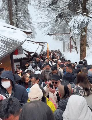 昨天和今天去峨眉山耍的朋友上山被堵惨了，不是周末两天对女士免门票吗？咋还有这么多