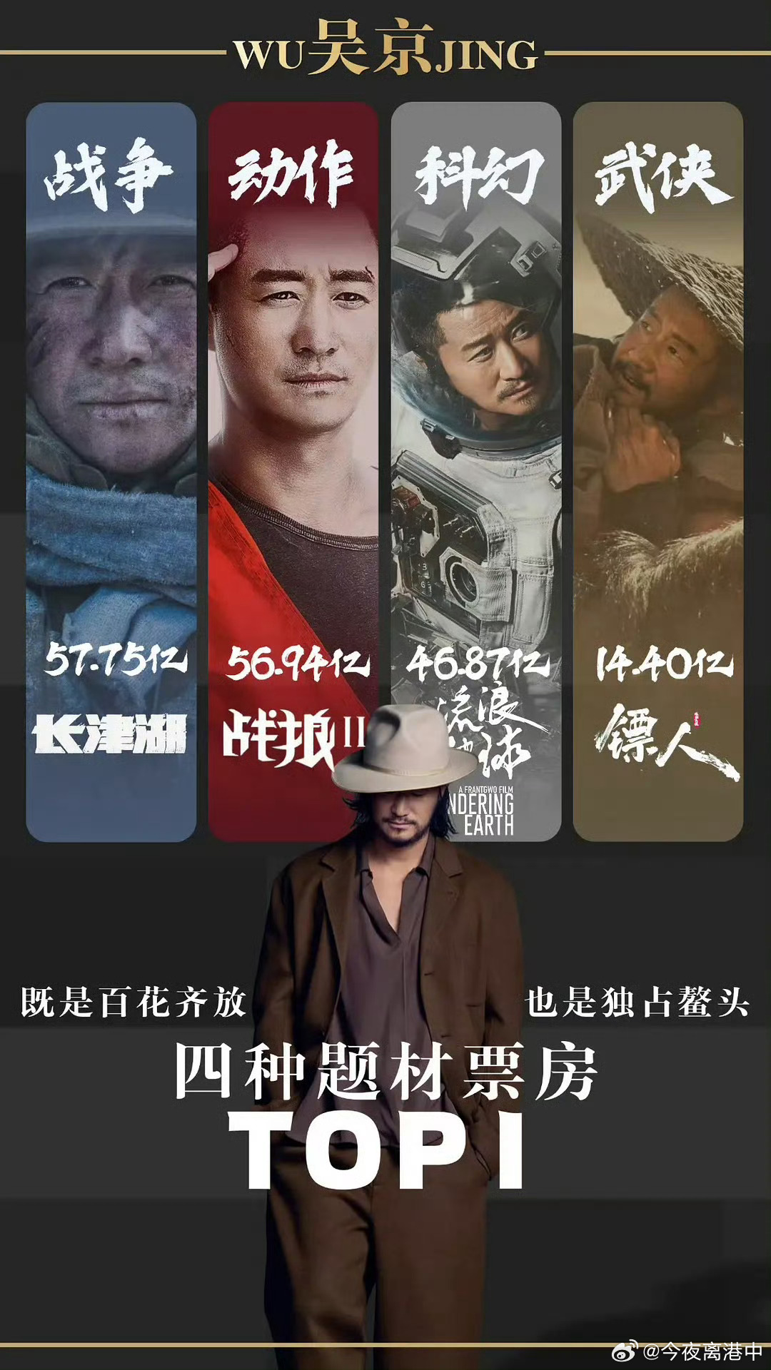 京帝好漂亮的实绩图，粉丝很有审美，简明扼要又重点突出。“既是百花齐放，也是独占鳌
