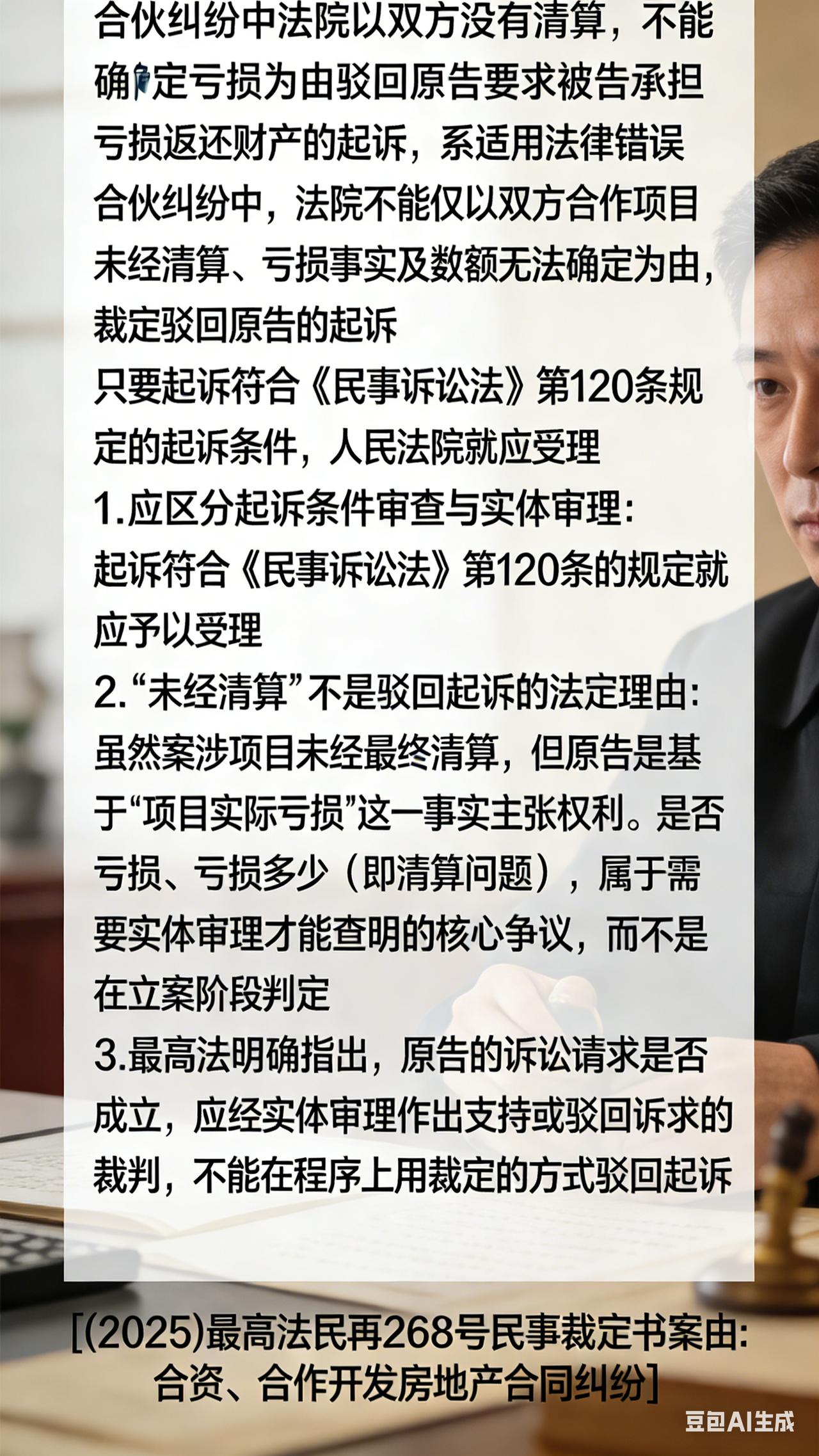 最高法:合伙纠纷中法院以双方没有清算。不能确定亏损为由驳回原告要求被告承担亏损返