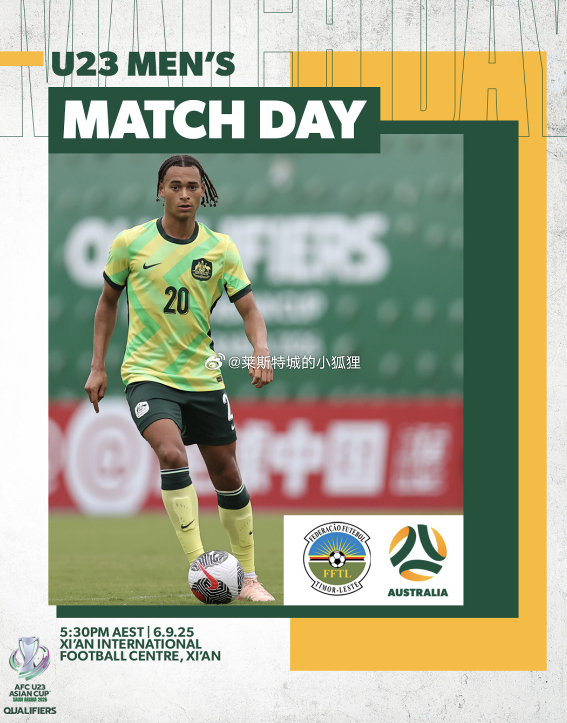 U23亚预赛 澳大利亚6-0轻松战胜东帝汶 两场净胜20球 最后一轮将对阵中国队