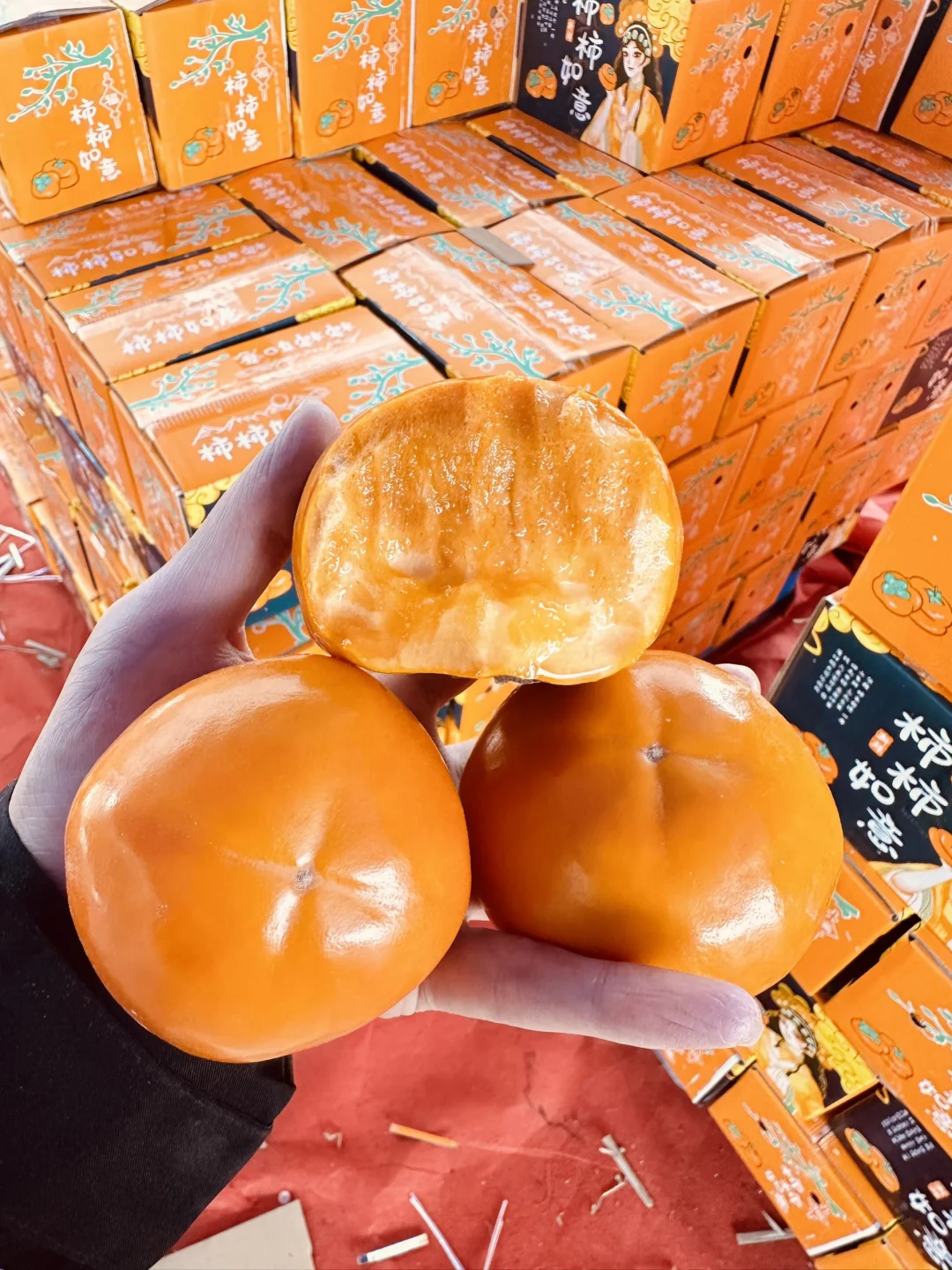 超甜超脆的糖心脆柿，上架福利8块8一箱！