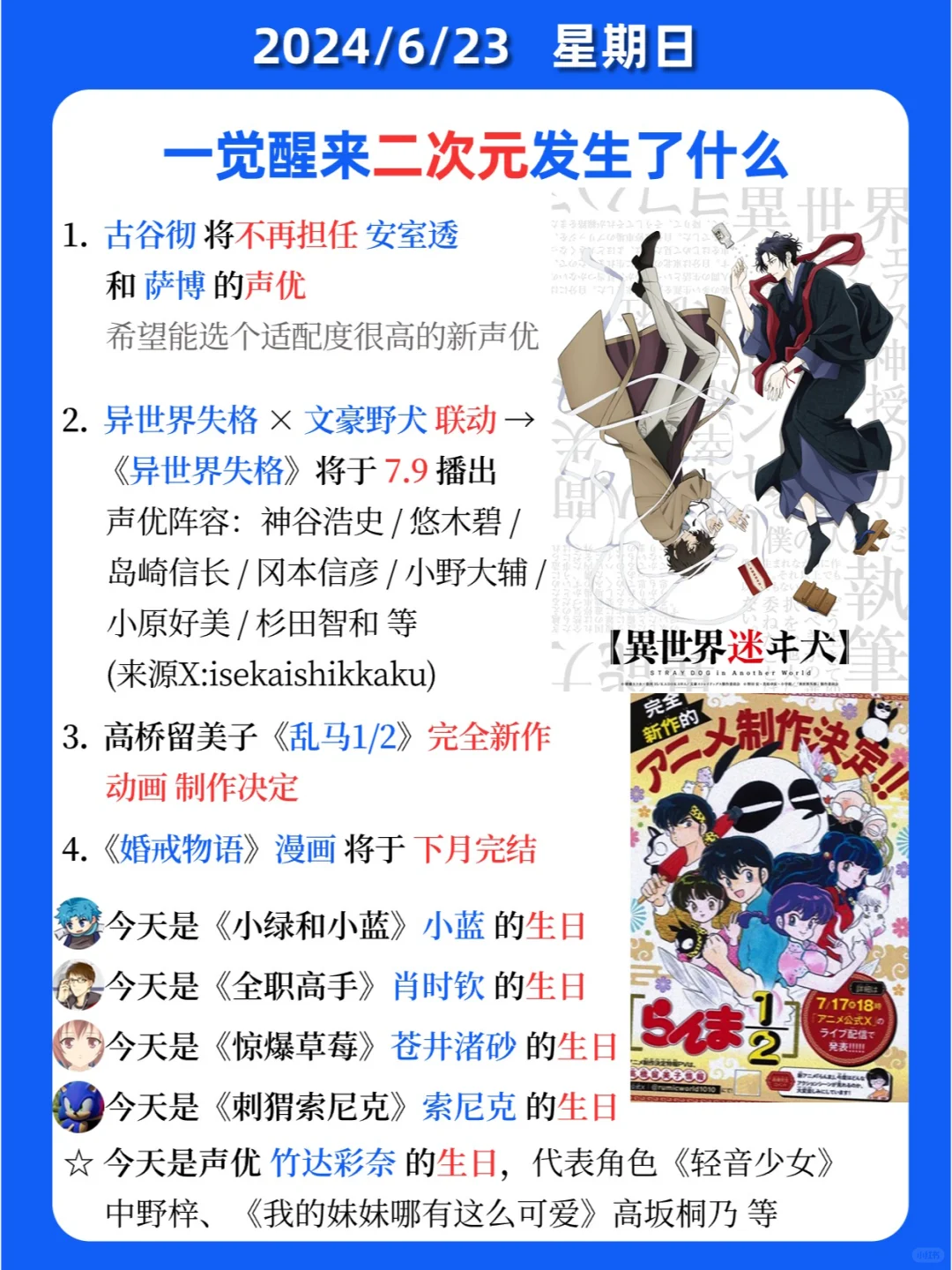 二次元发生了什么？异世界失格×文豪野犬