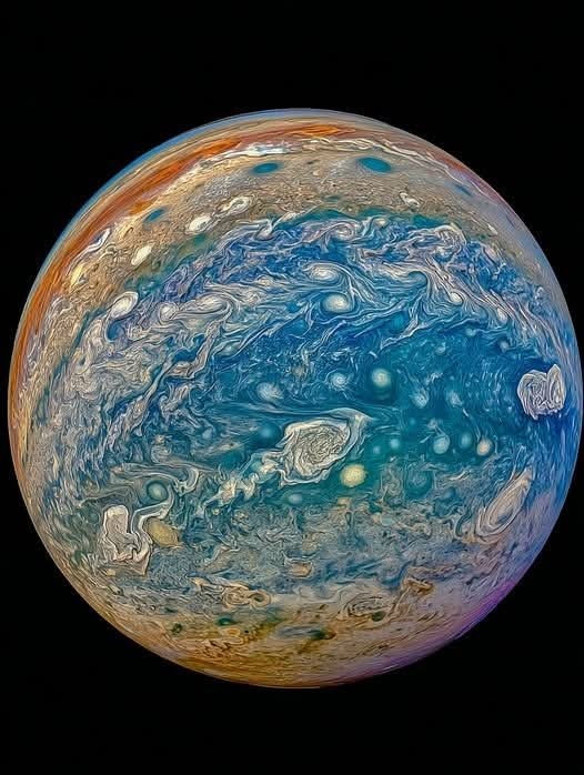 木星的大气看起来像一幅流动的水彩画……但实际上却是一个充满狂暴超级风暴的地狱！这