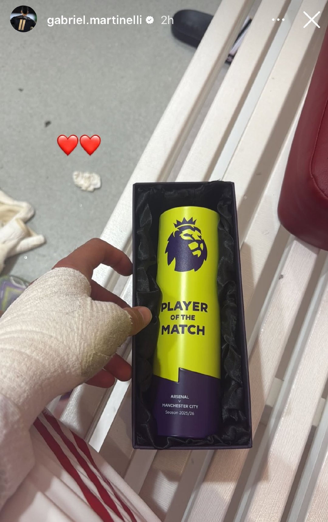英超官方：马丁内利被评为阿森纳vs曼城 比赛的最佳球员🏆英超联赛 阿森纳[超话
