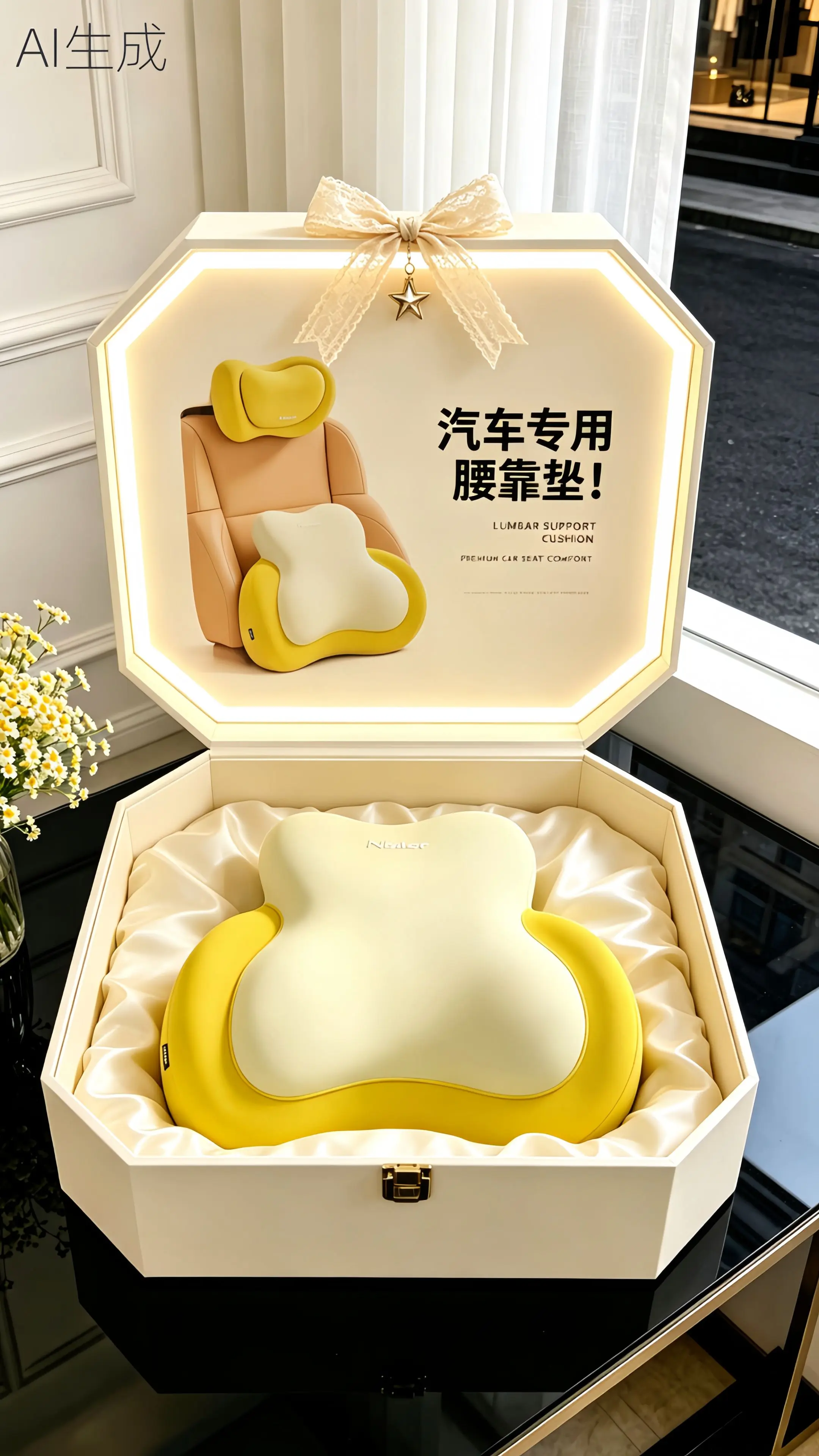 汽车头枕腰靠 汽车专用头枕腰靠 冰丝凉感头枕腰靠