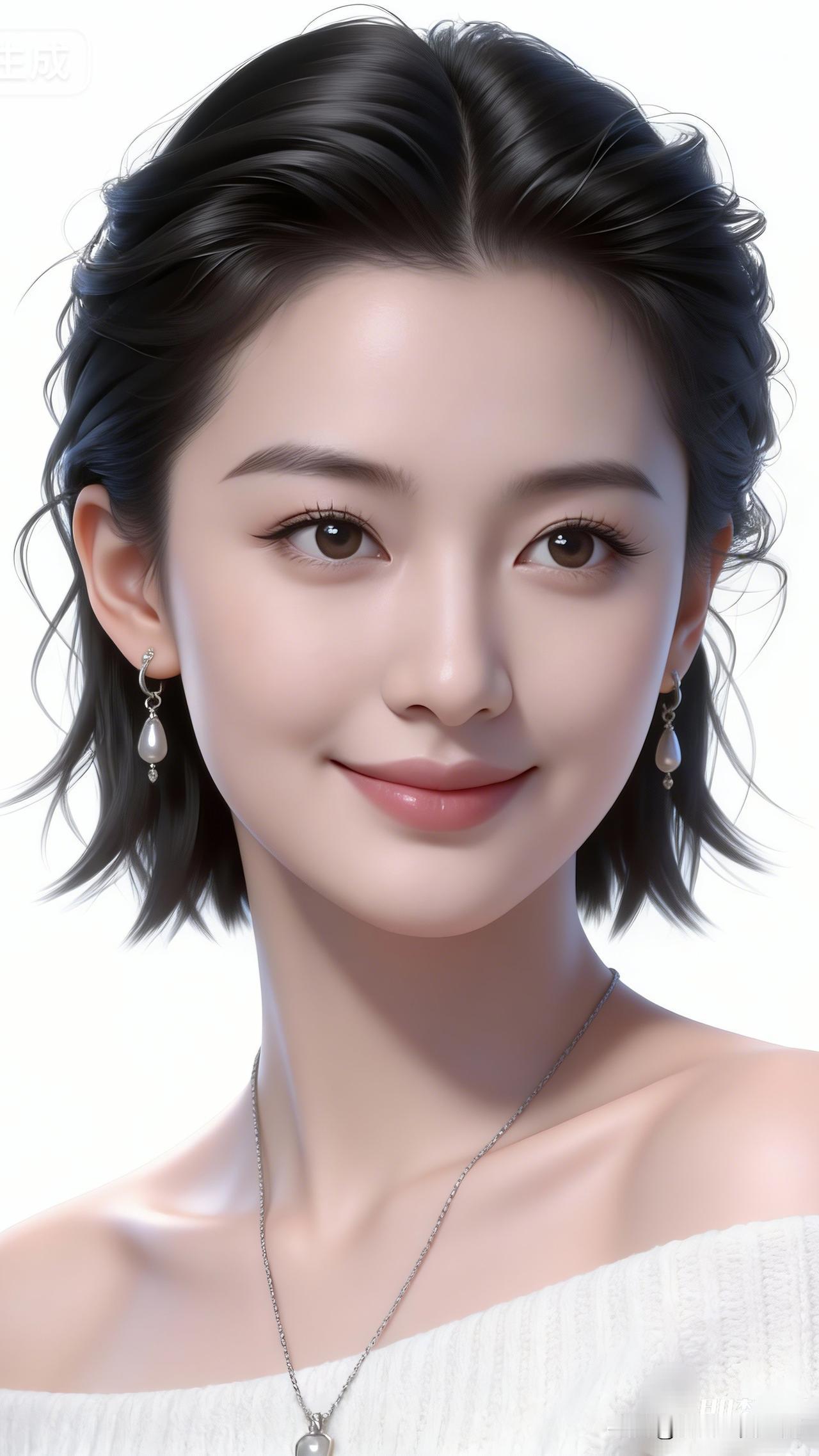 玉颜如花，笑靥如春。短发的女生会显得很有气质么 温柔甜美的少女，微笑中透着优雅与