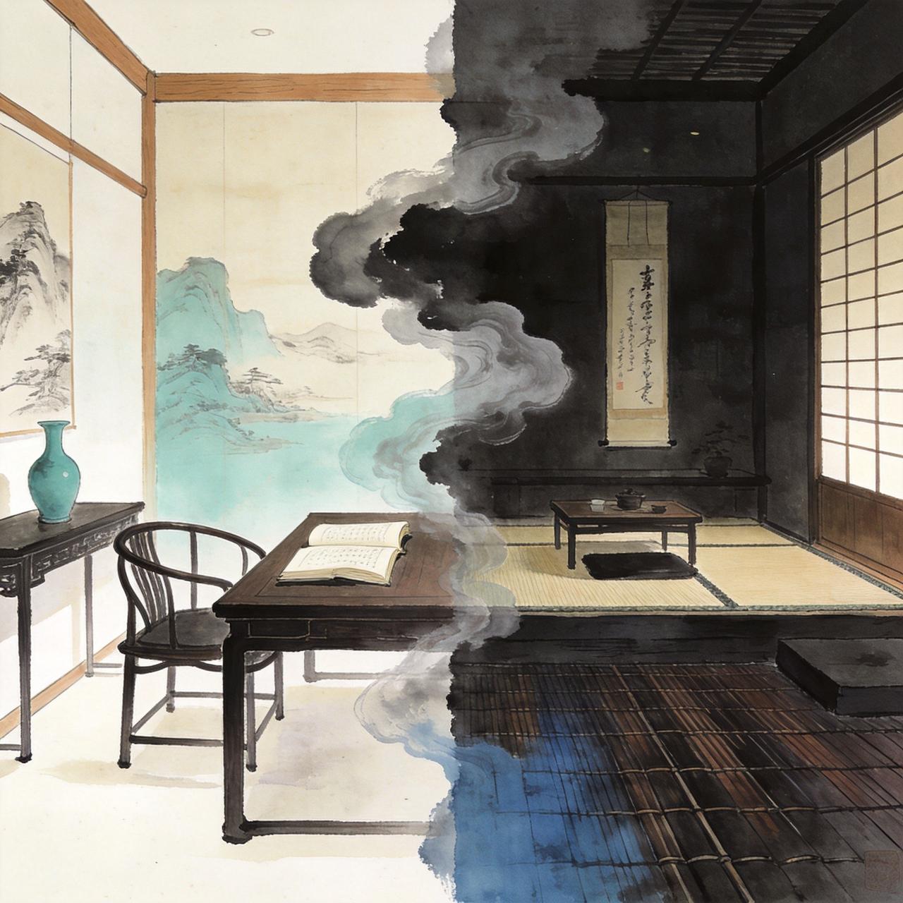 虚室生白：留白不是空
无论是"养气"还是"侘寂"，留白的本质，都是对"何为丰盈"