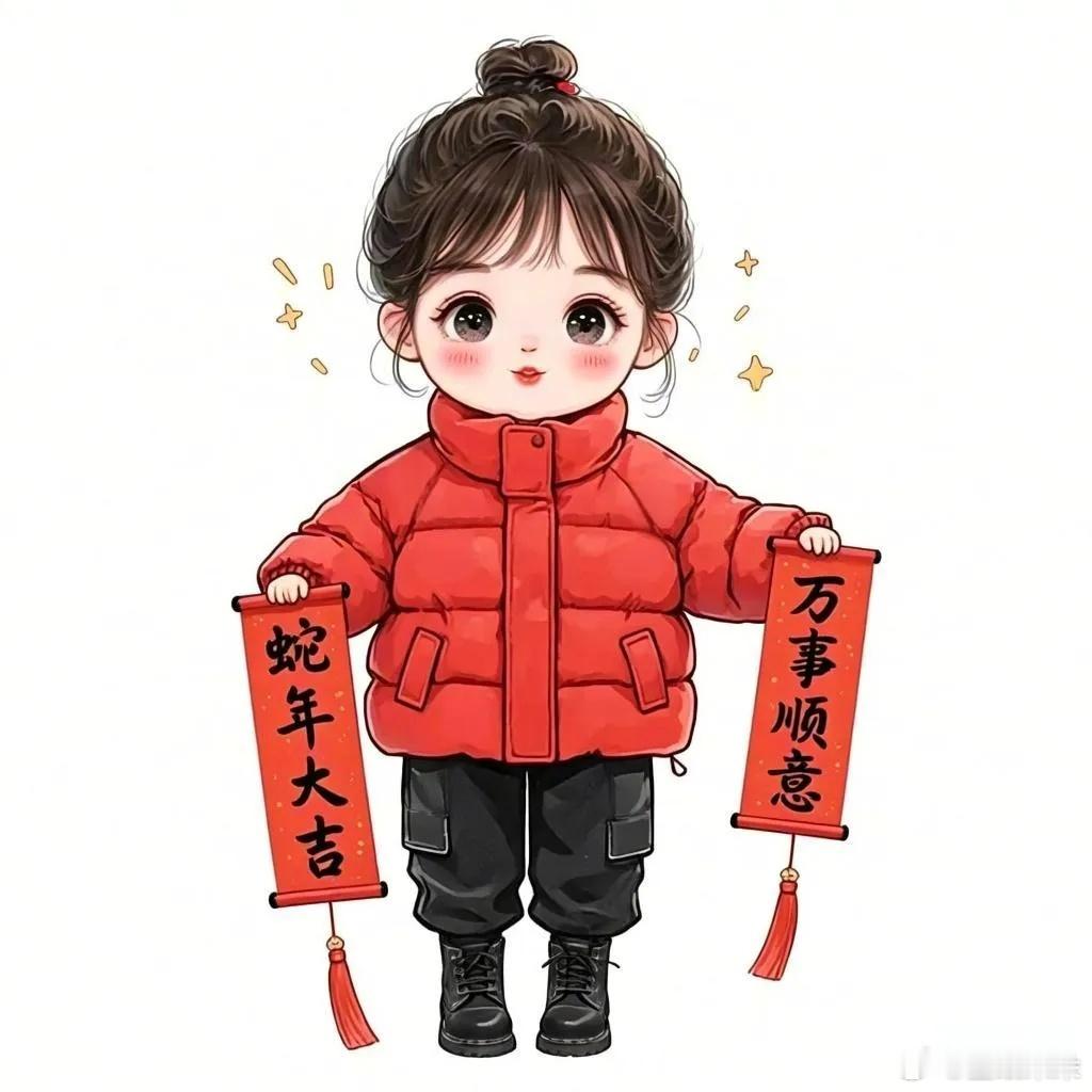 蛇年贺岁丸子头系列可爱头像❤️᭄愿: 2025我们都... 