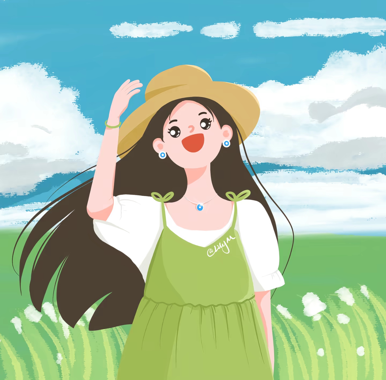 插花头像/女生头像/好看的女头 