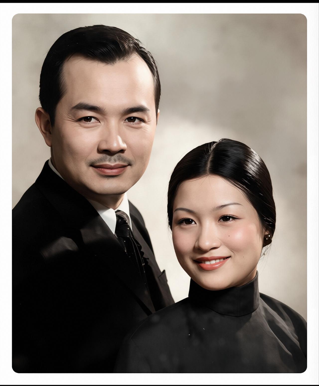 1941年，33岁的少将翔在上海一个朋友家的聚会上，见到了的郭秀仪，两人一见钟情