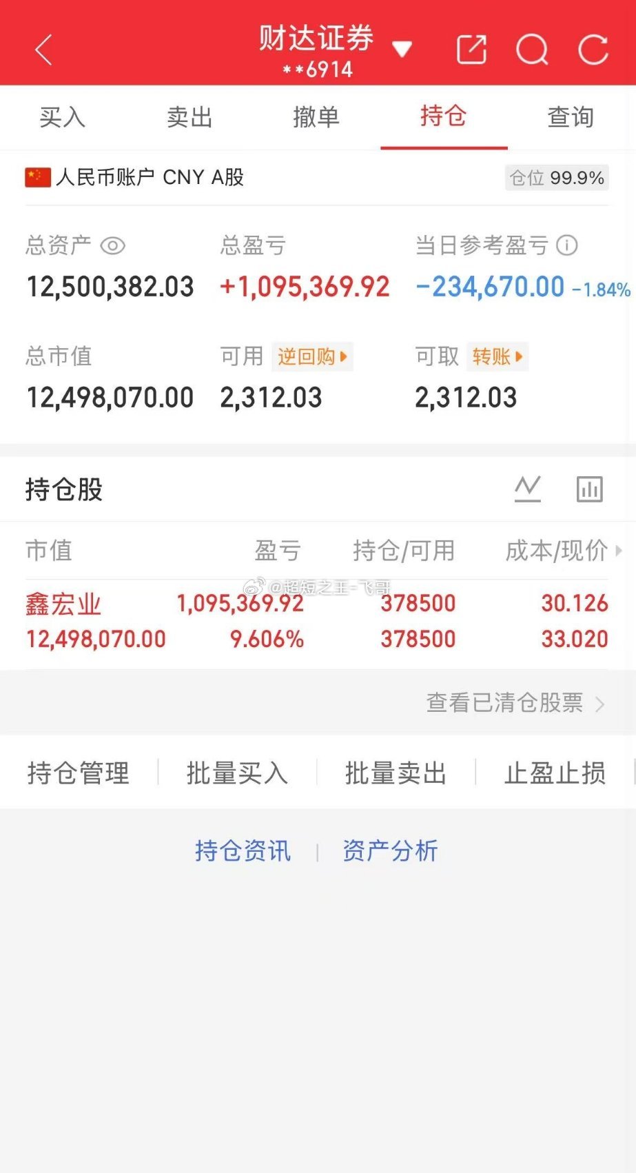 每日实盘实时更新，开盘思路、盘中操作、收盘总结，全程公开透明。今日操作：107天
