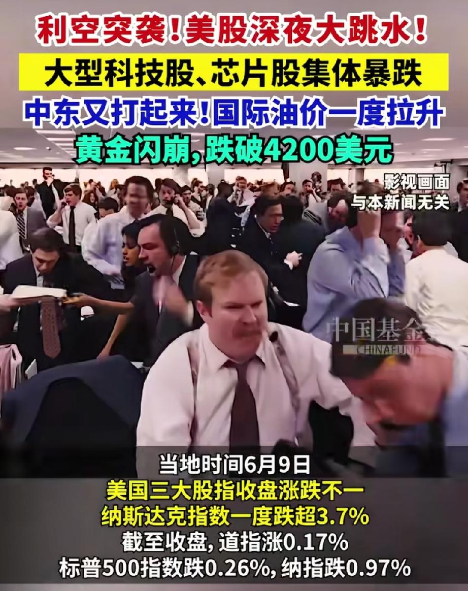 最新！中东，突传“黑天鹅”！深夜，美股集体杀跌，科技股普跌！国际油价大涨！A股如