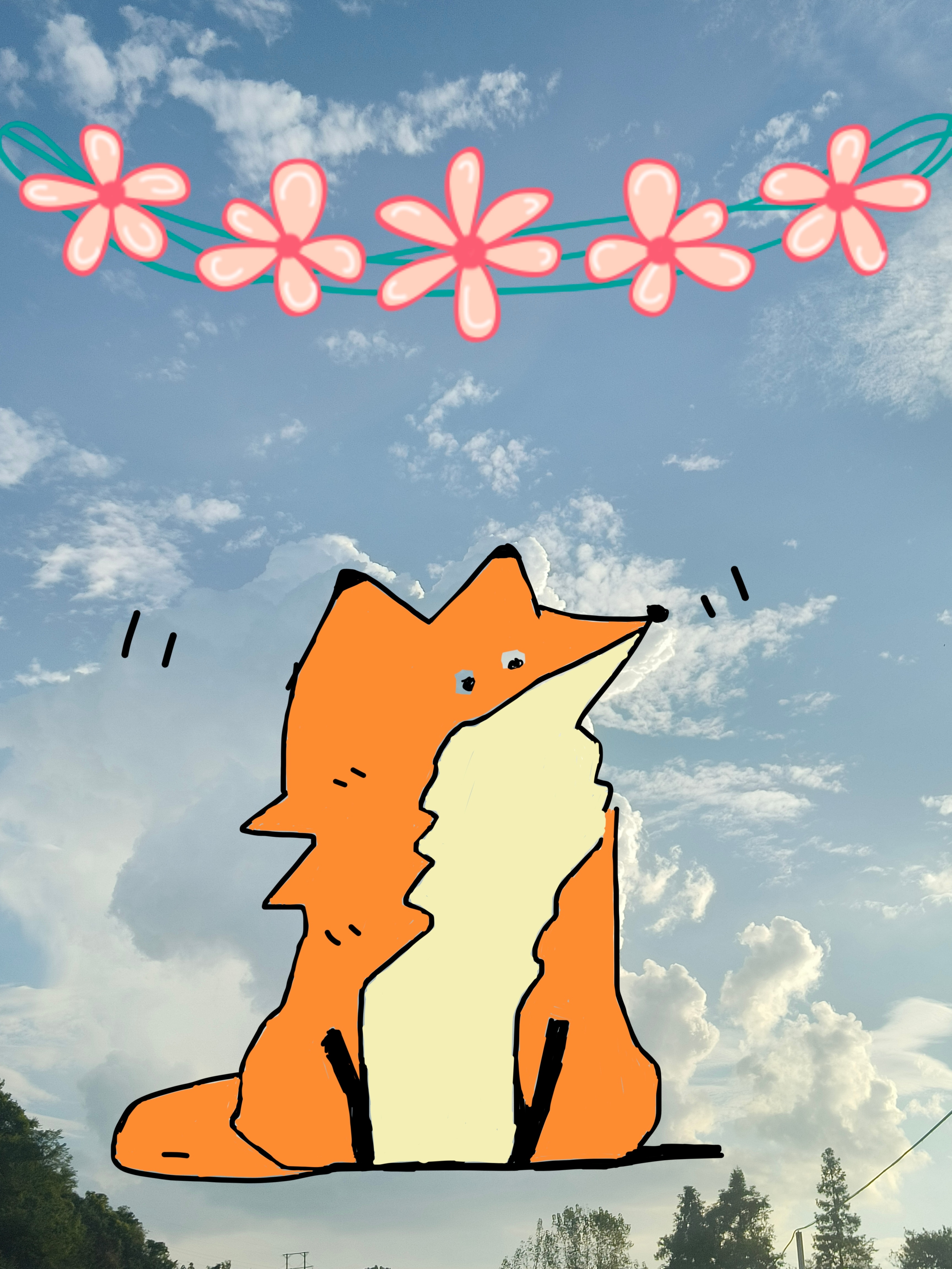 今日天上怎么有只小狐狸🦊🦊！ 