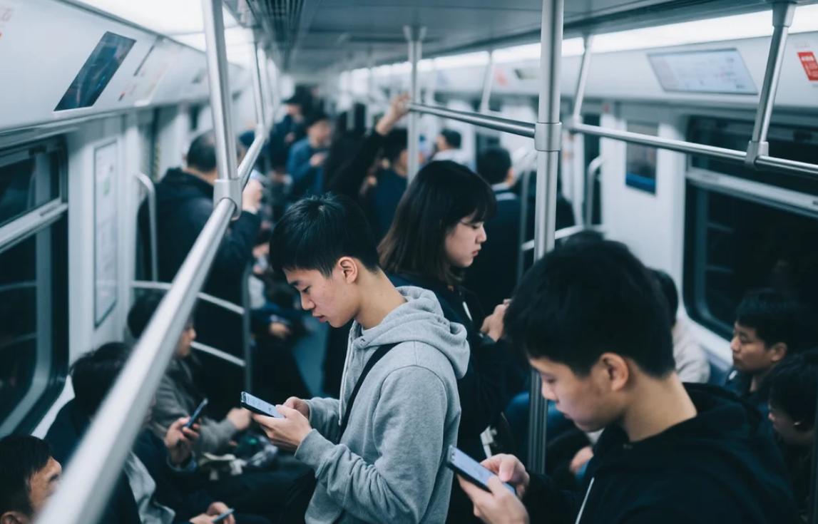 一个有趣的现象正在发生：工作日的早高峰地铁里，出现了更多年轻面孔。过去追求“弹性