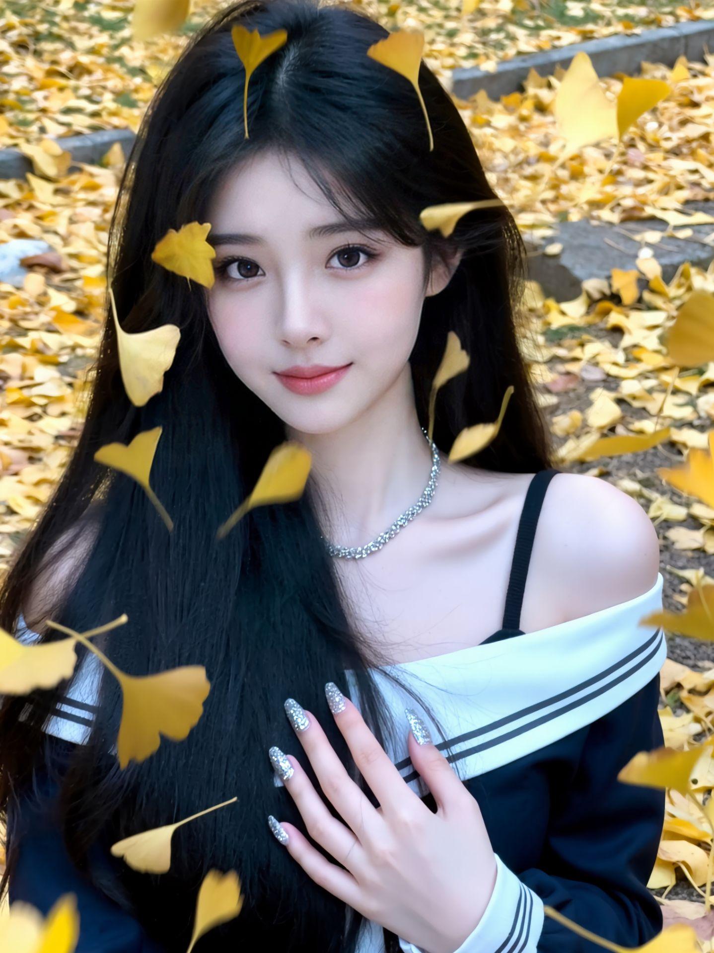 AI银杏日系照  原来ai写真可以这么美  谁拍谁好看 美出高级感