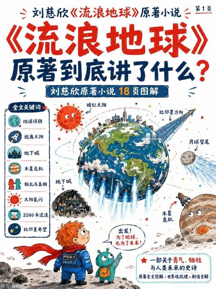 《流浪地球》原著到底讲了一个什么故事？这是我见过一份最完美的答案，作者足足画了十