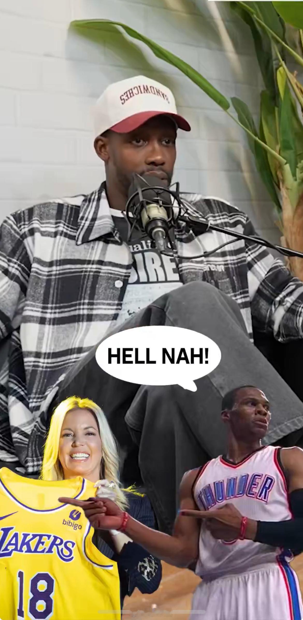 借由威少在湖人的经历，贝弗利在播客中批评，湖人向来有损坏名人堂级别球员生涯末期名