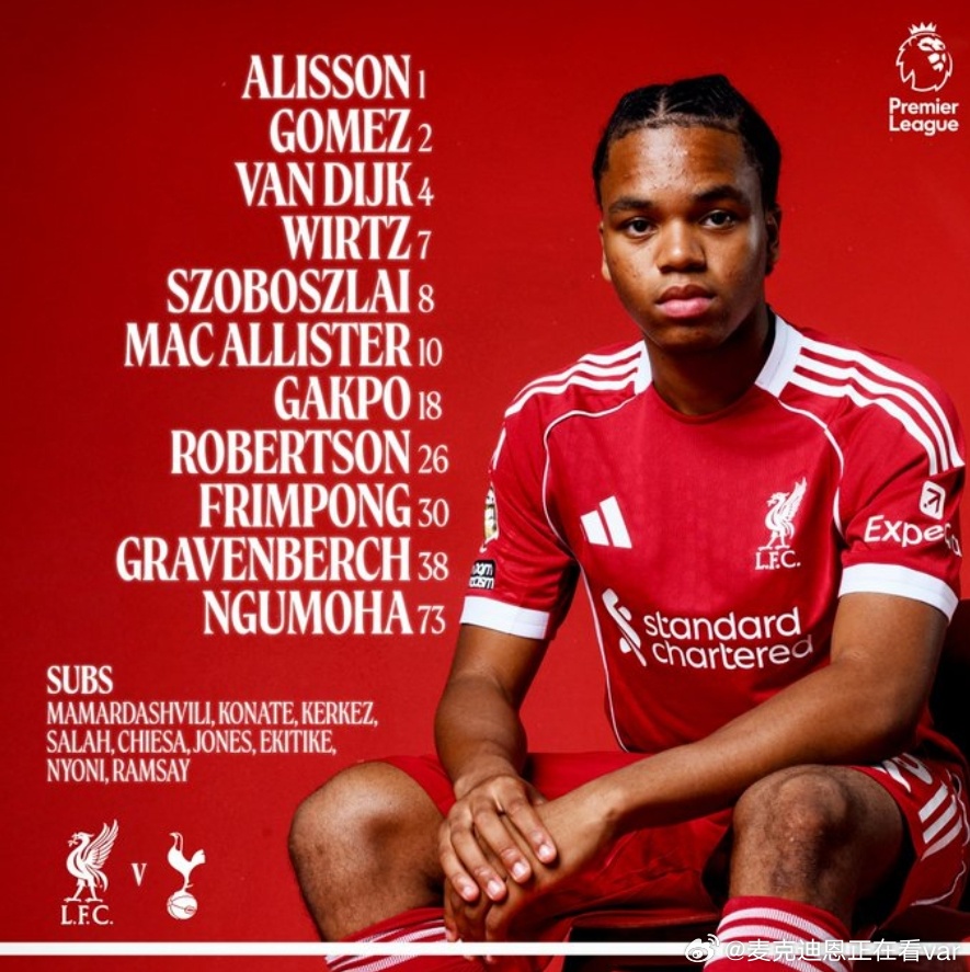 利物浦vs托特纳姆热刺 首发出炉！森爹复出首发，恩古莫哈联赛首次首发，萨拉赫替补