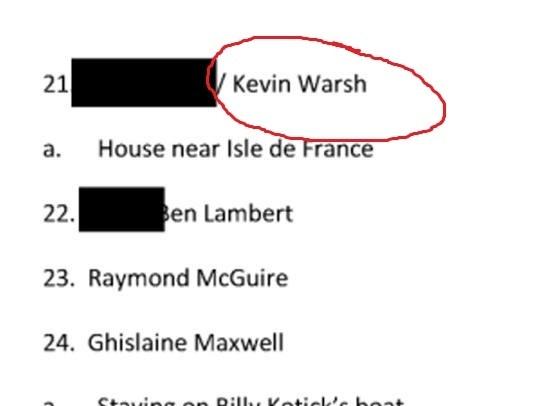 特朗普提名的美联储新任主席人选凯文・沃什曾造访过爱泼斯坦的私人岛屿，且其名字出现