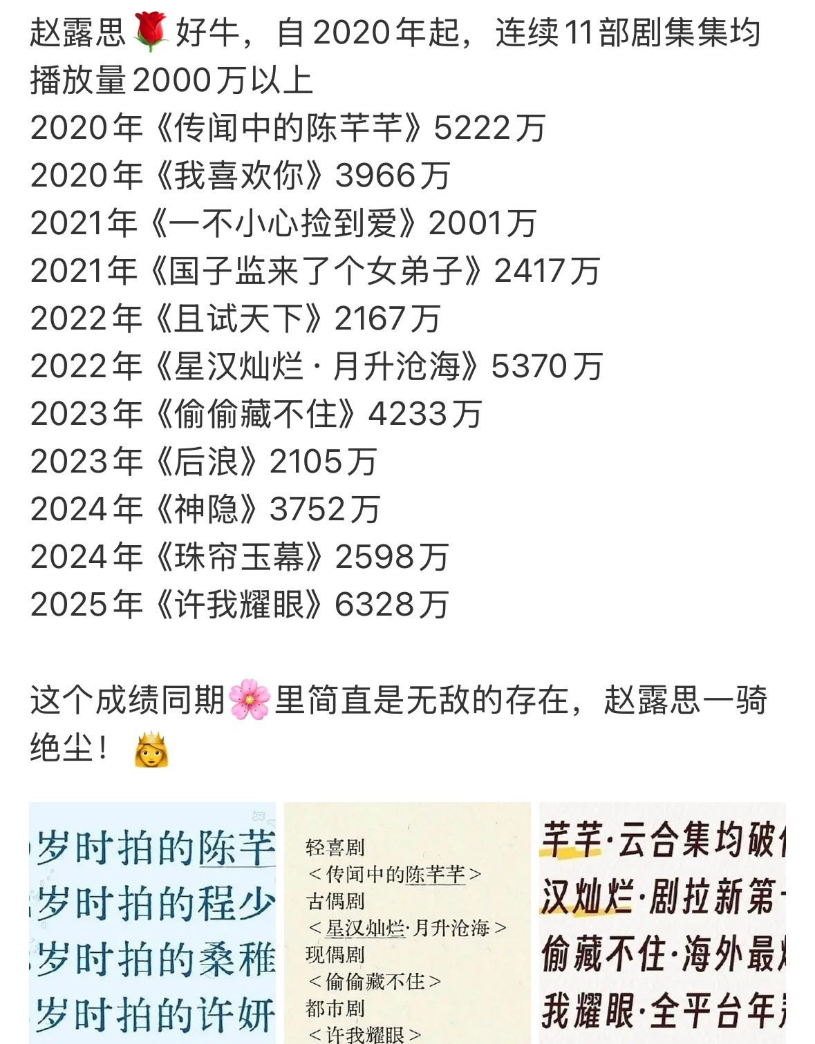 为什么其他🌸粉这么在意赵露思进不进组，感觉比粉丝还急，到处说露思不进组，露思真