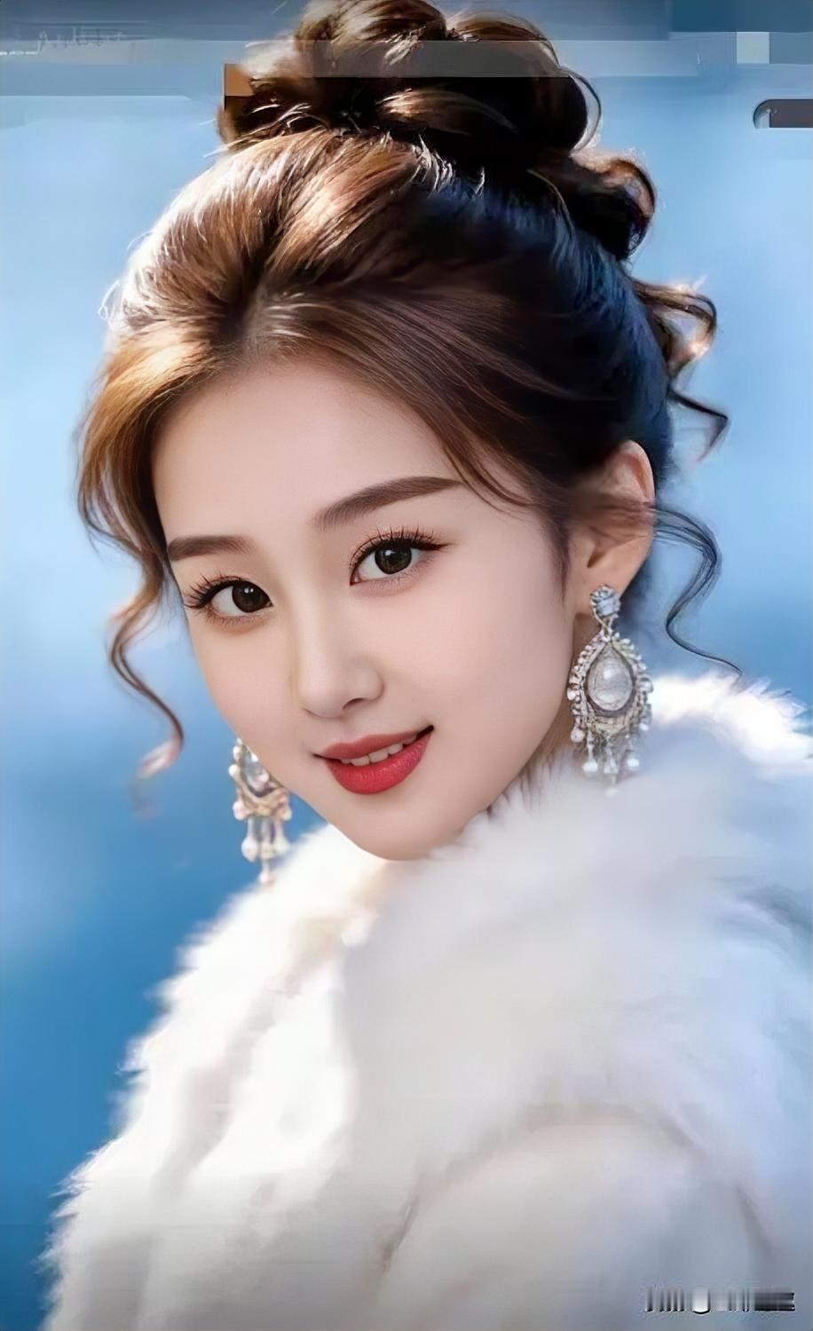 优雅复古风，精致妆容与华丽耳饰的完美结合！💄✨👗