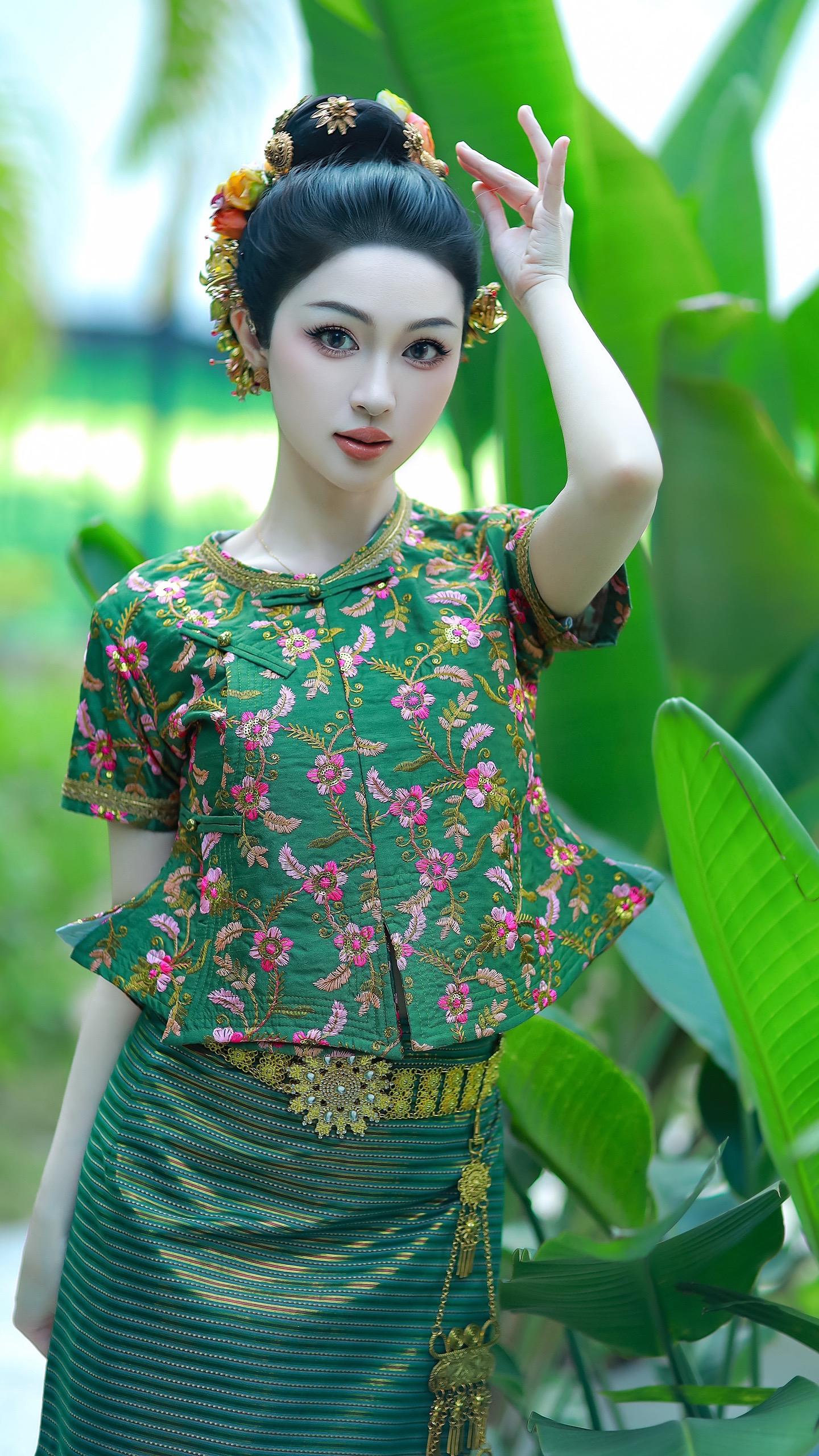 热带雨林神秘的绿。