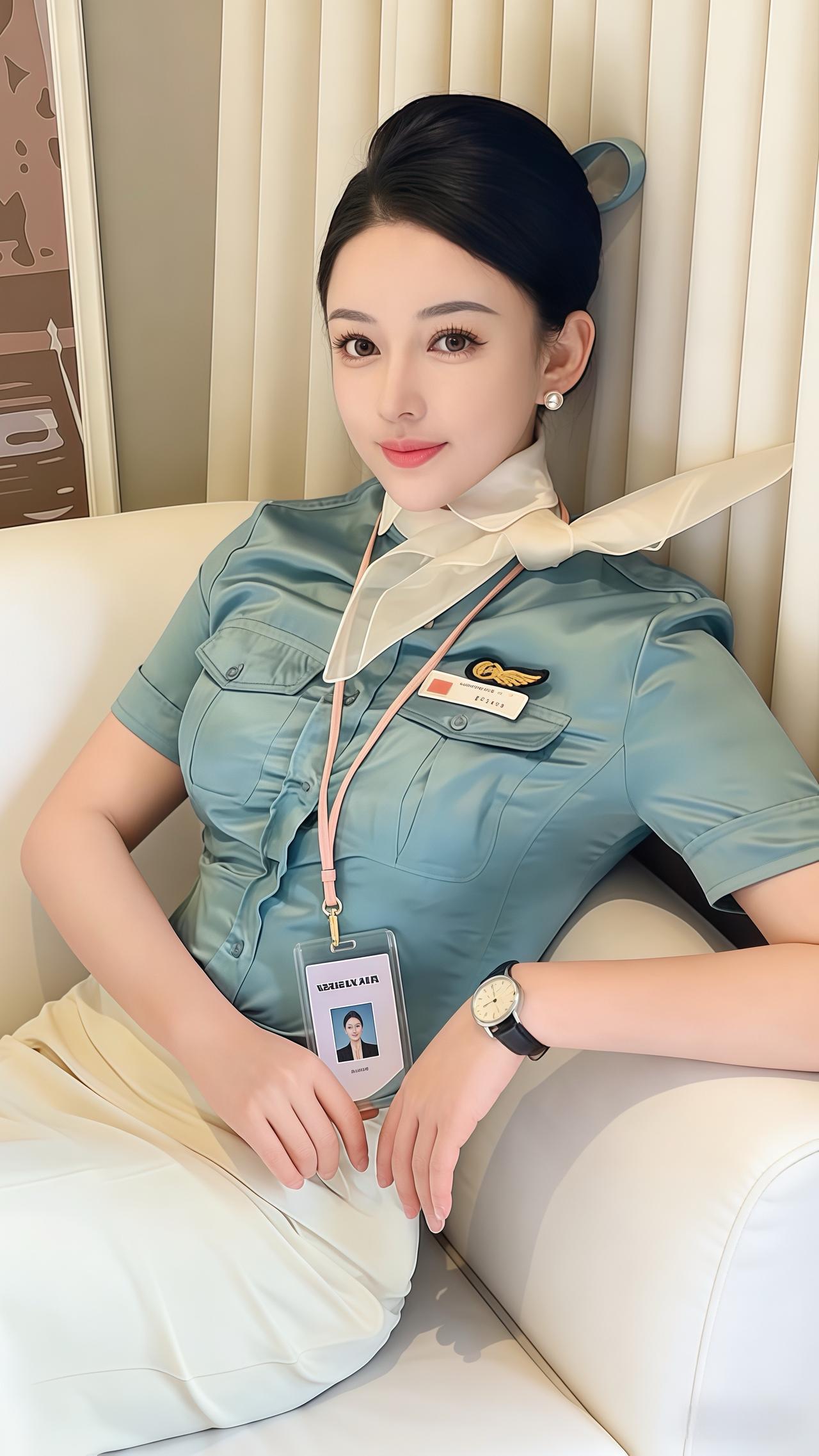 化妆间的壁灯暖光裹着林晚的制服领角，她刚把最后一位轮椅乘客送进中转通道，此刻指尖