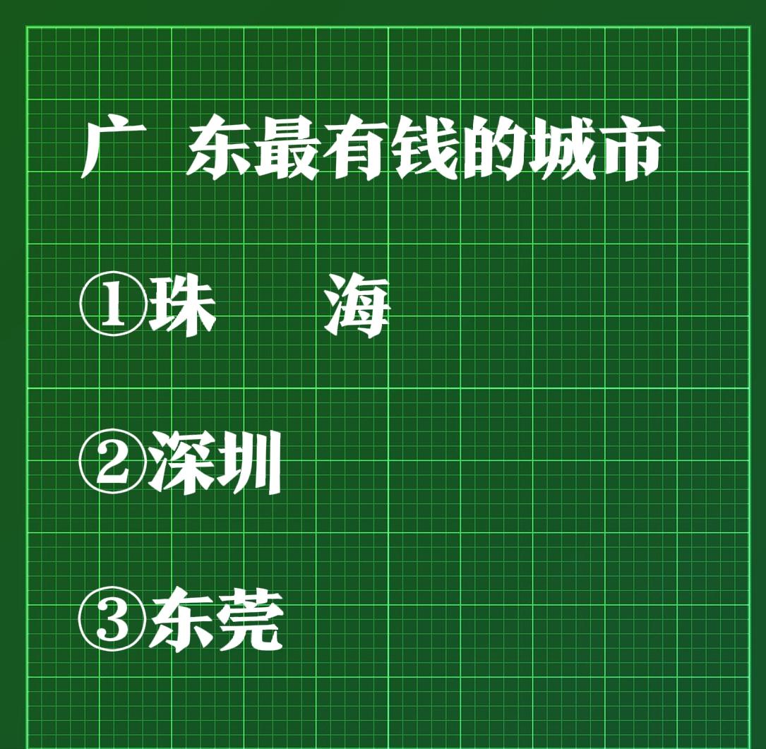 广东哪3座城市最有钱?
当然是珠海东莞深圳这三座地级市！这三座城市在广东可谓是经