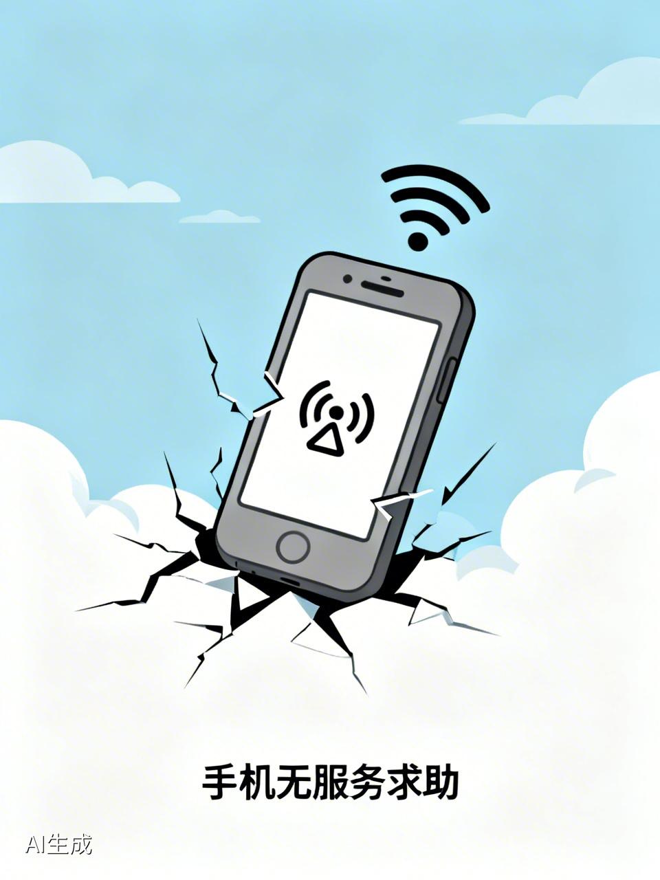 我的手机不知道怎么了，在无线网复盖不到的地方，就变成了铁板一块，电话打不通，信息