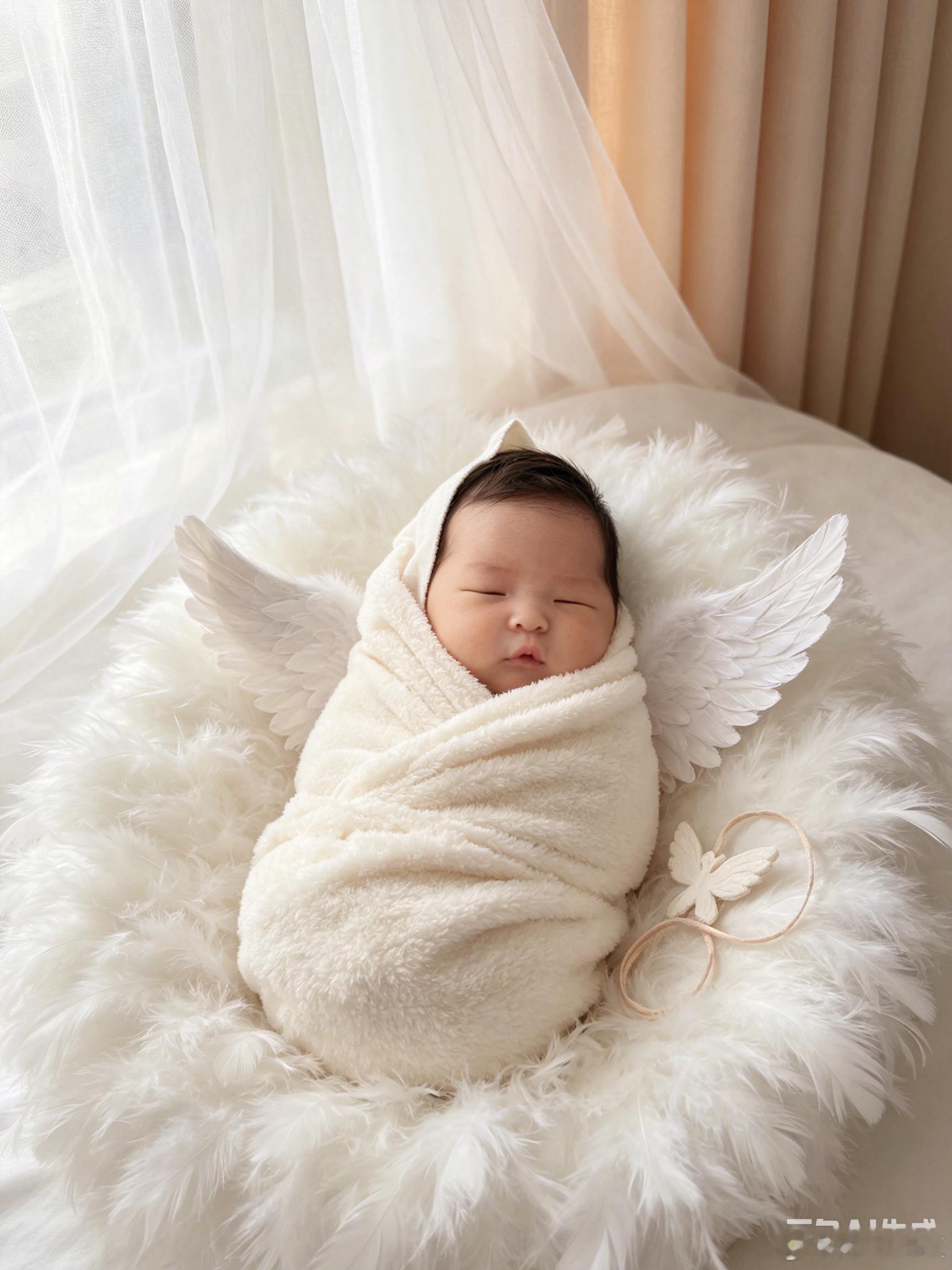 感觉AI真好用给娃生成了一张婴儿照左边原图右边AI生成影楼修图师的工作岌岌可危 