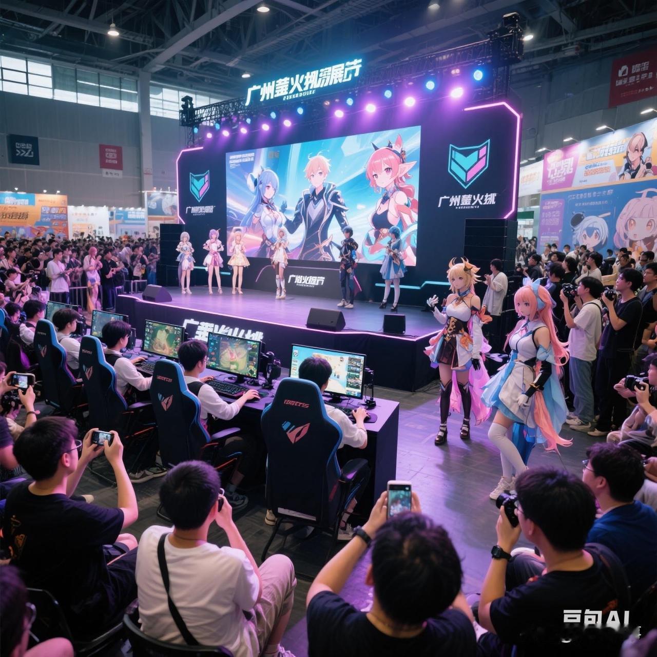 标题：**“电竞高手VS二次元Coser！广州萤火虫漫展引爆五一，次元壁彻底溶解