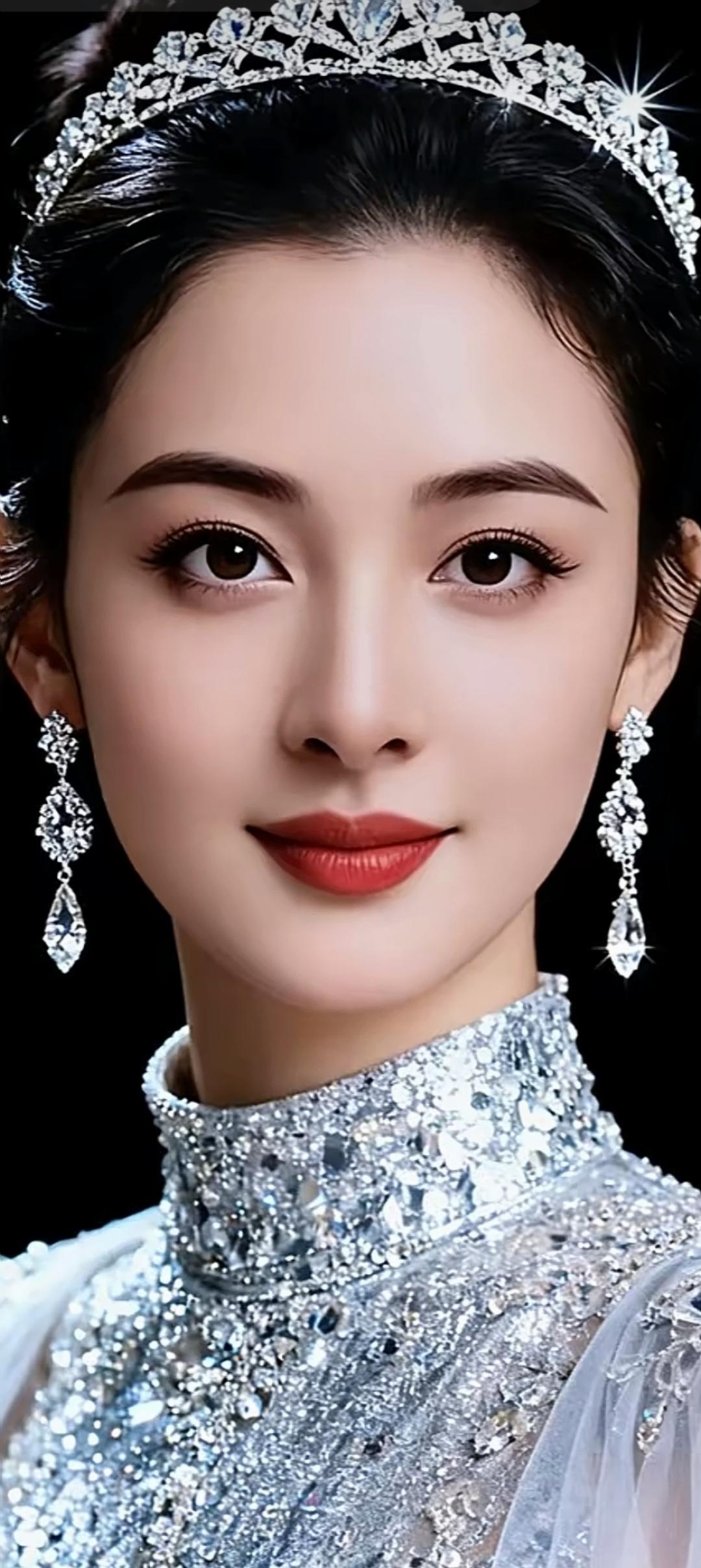 梦幻公主风，闪耀的银饰与精致妆容，宛如童话中的公主。