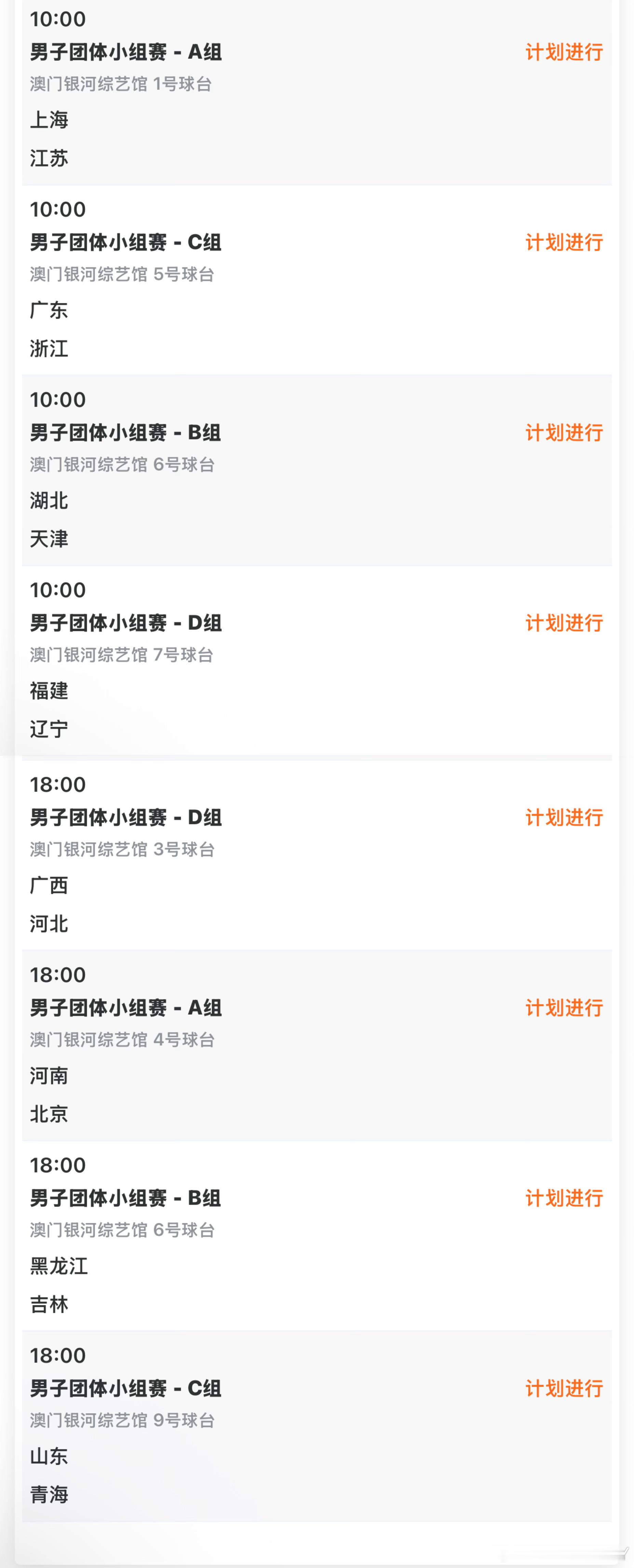 2025大湾区全运会11.14成人赛事10:00男子团体T1上海VS江苏T5广东