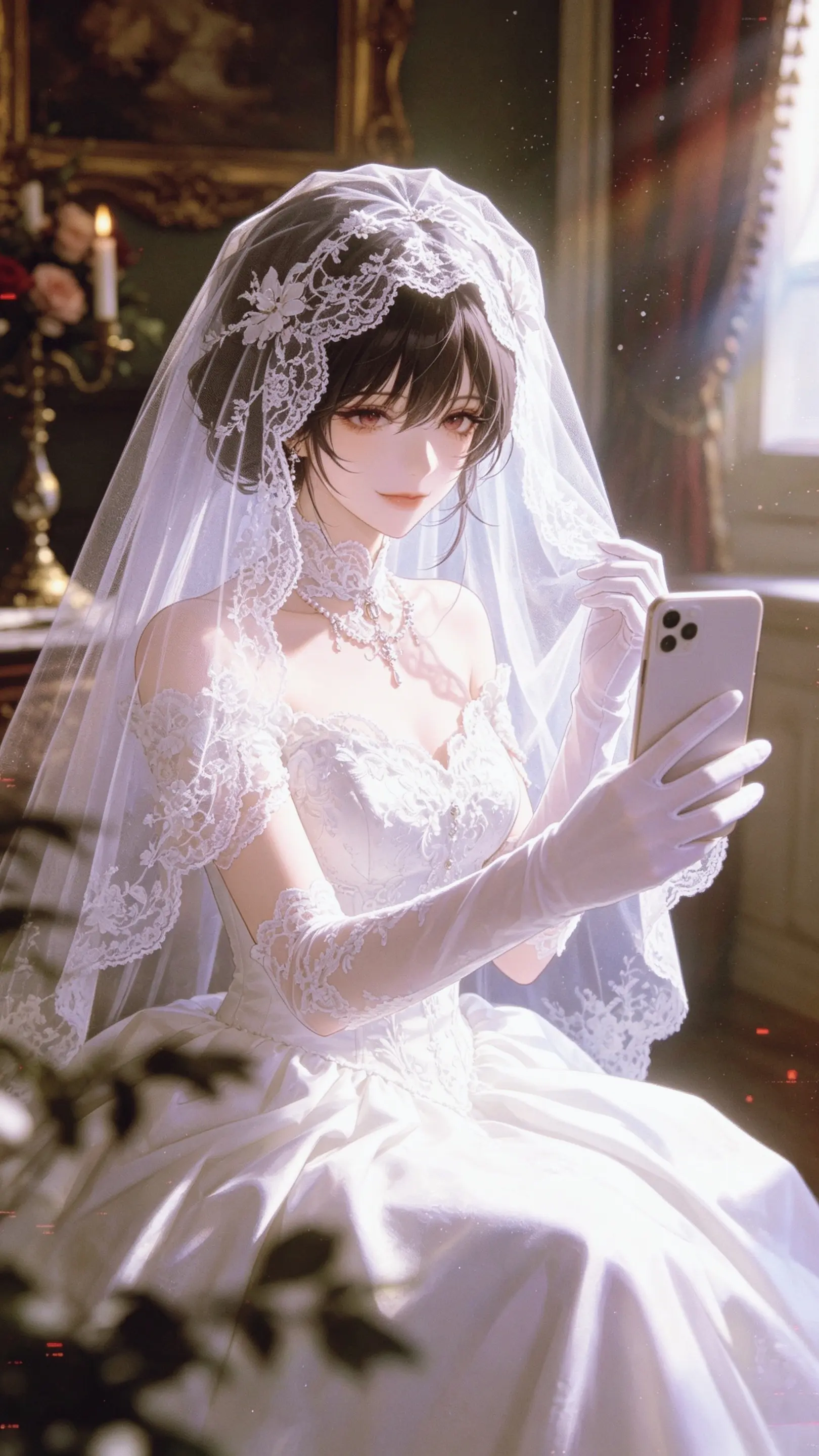 AI婚纱写真系列组图 ai创作 合伙人计划花嫁纯白之爱 小助手