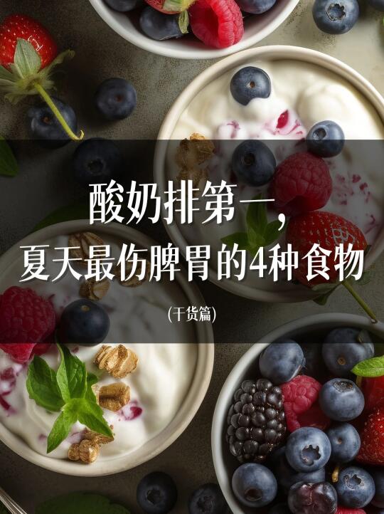 酸奶排第1，夏天最伤脾胃的4种食物要少吃！