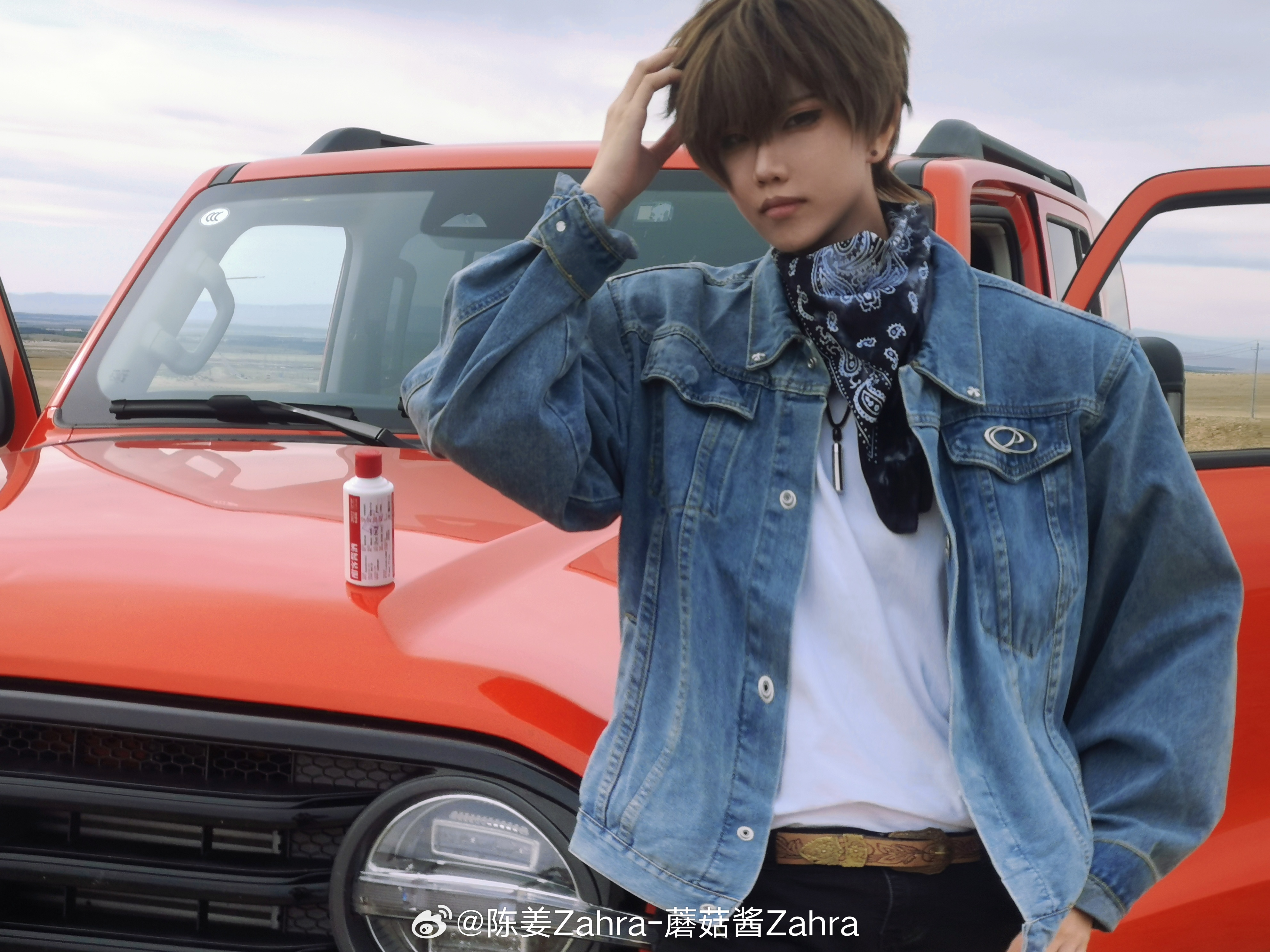 #恋与制作人白起[超话]# COS｜白起在边境🏍️ 晒成黑皮版的起子速报#co