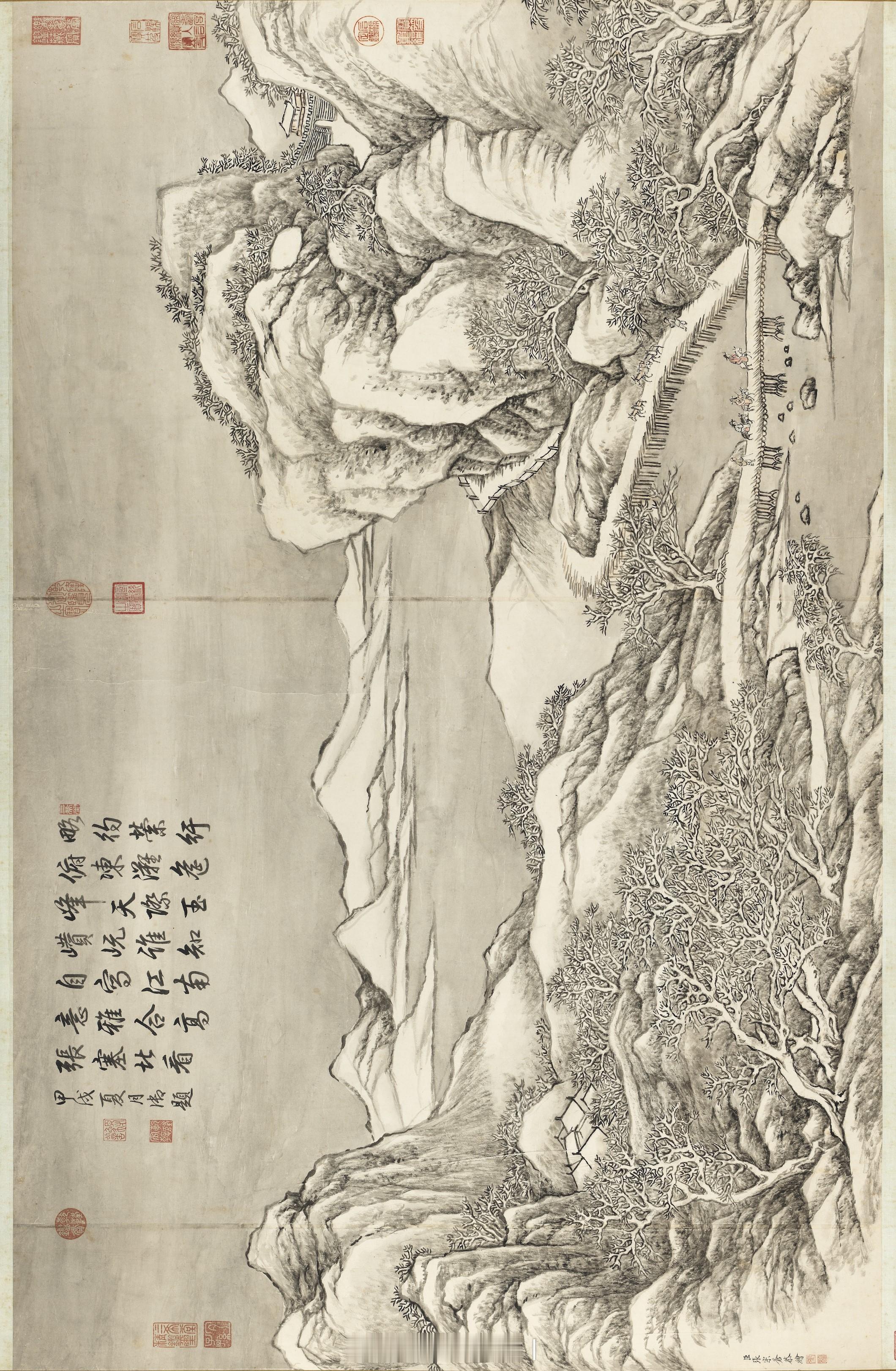 清 张宗苍画雪景　轴作者款识  张宗苍  本幅  臣张宗苍恭绘  楷书  印记：