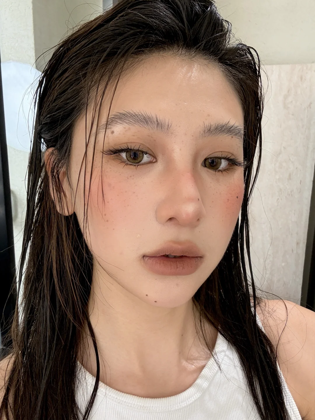 ins原生感雀斑妆