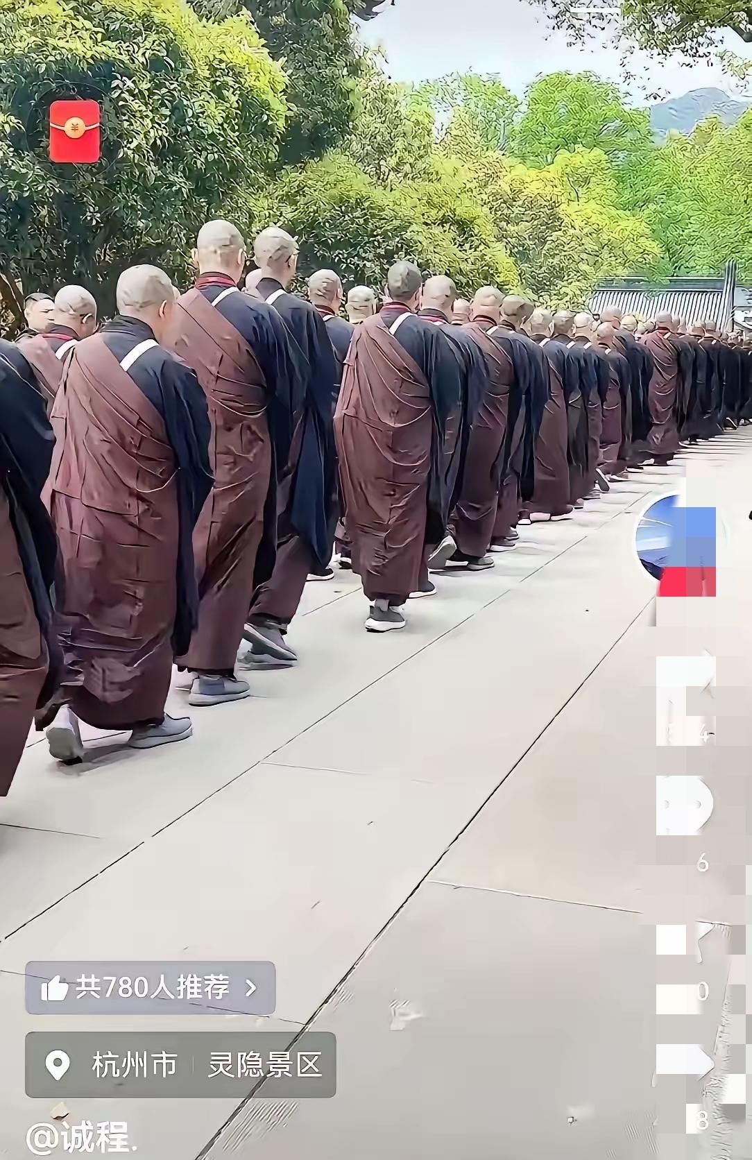 寺庙真是个好地方啊？养了这么多身强力壮、生龙活虎、昂首挺胸、气宇轩昂、肥头大耳的