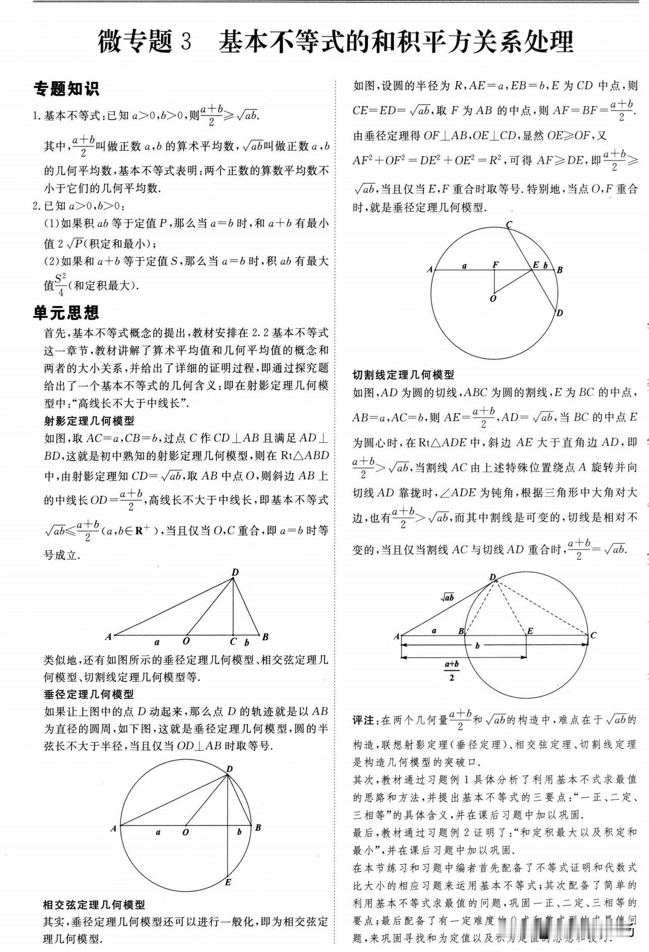 高一数学——基本不等式微专题总结