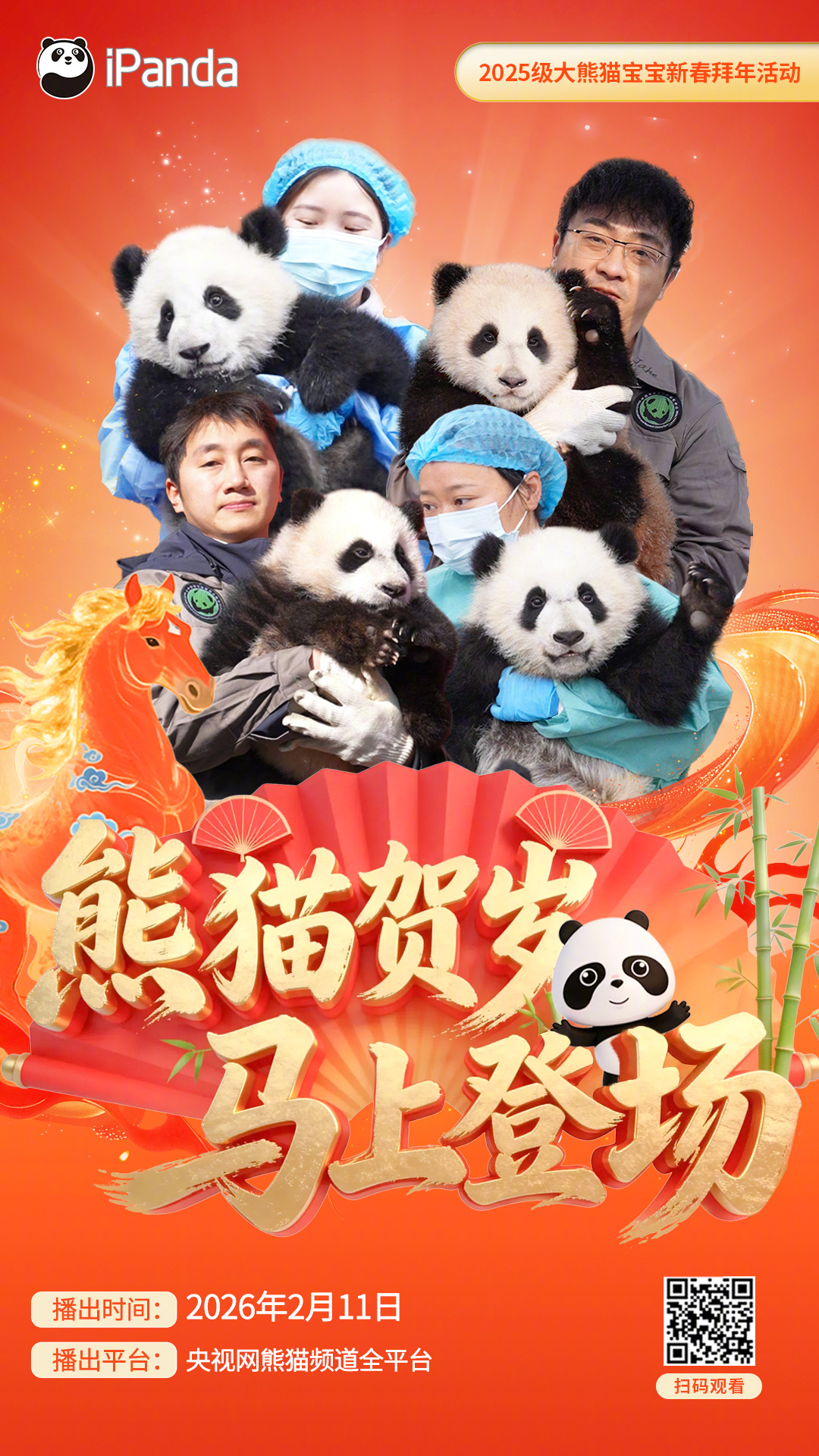 【播出预告：新年最萌贺岁！2025级熊猫宝宝新春拜年】你最期待的新年送福来啦，“