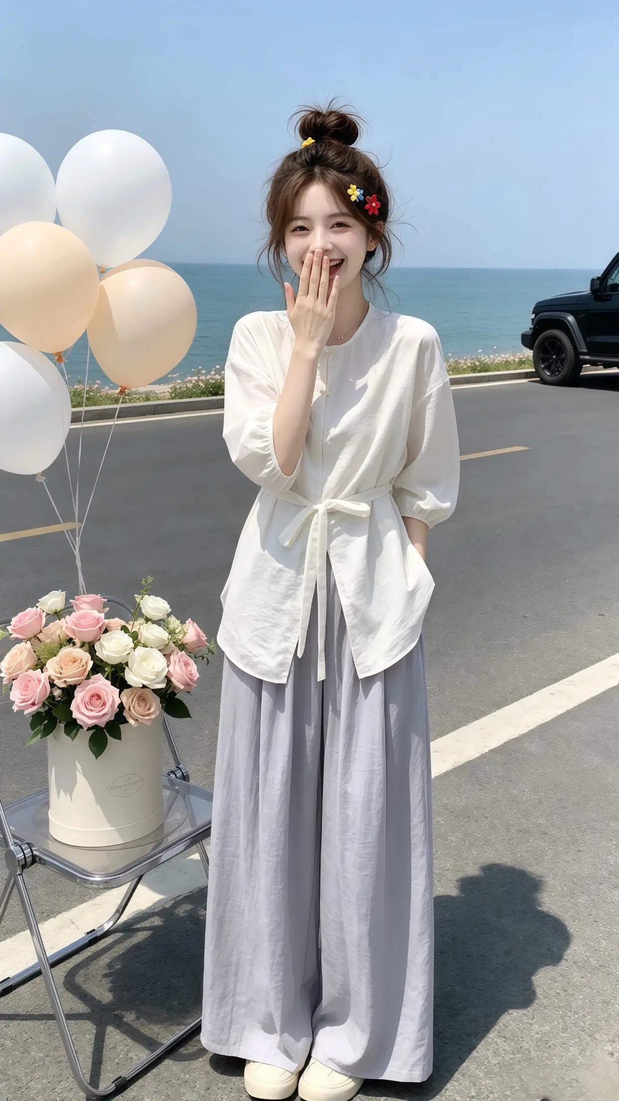 浅尝一下早夏氛围穿搭🍃 长款白色衬衫半身裙套装 浪漫的白色连衣裙 夏日松弛感穿