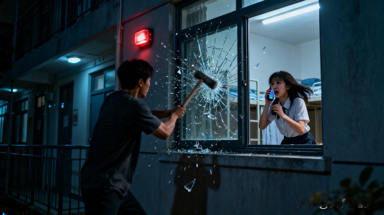 太吓人！某高校一男生深夜竟砸破玻璃，强行闯入女生宿舍，吓得宿舍内女生惊呼连连，赶