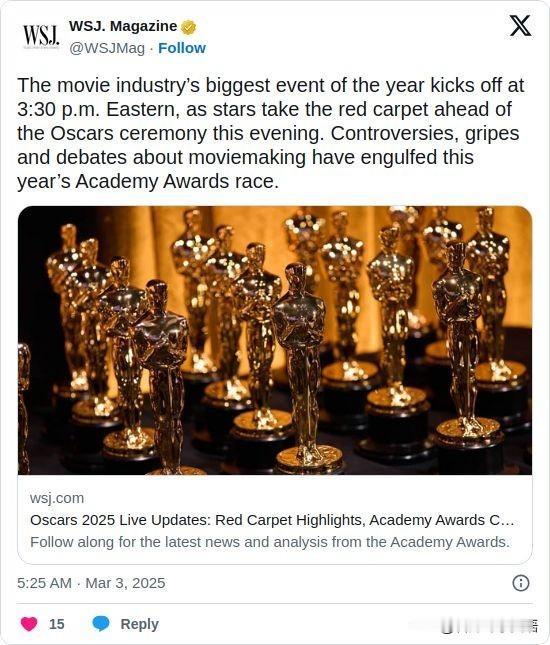 双语简讯：The movie industry’s biggest event 