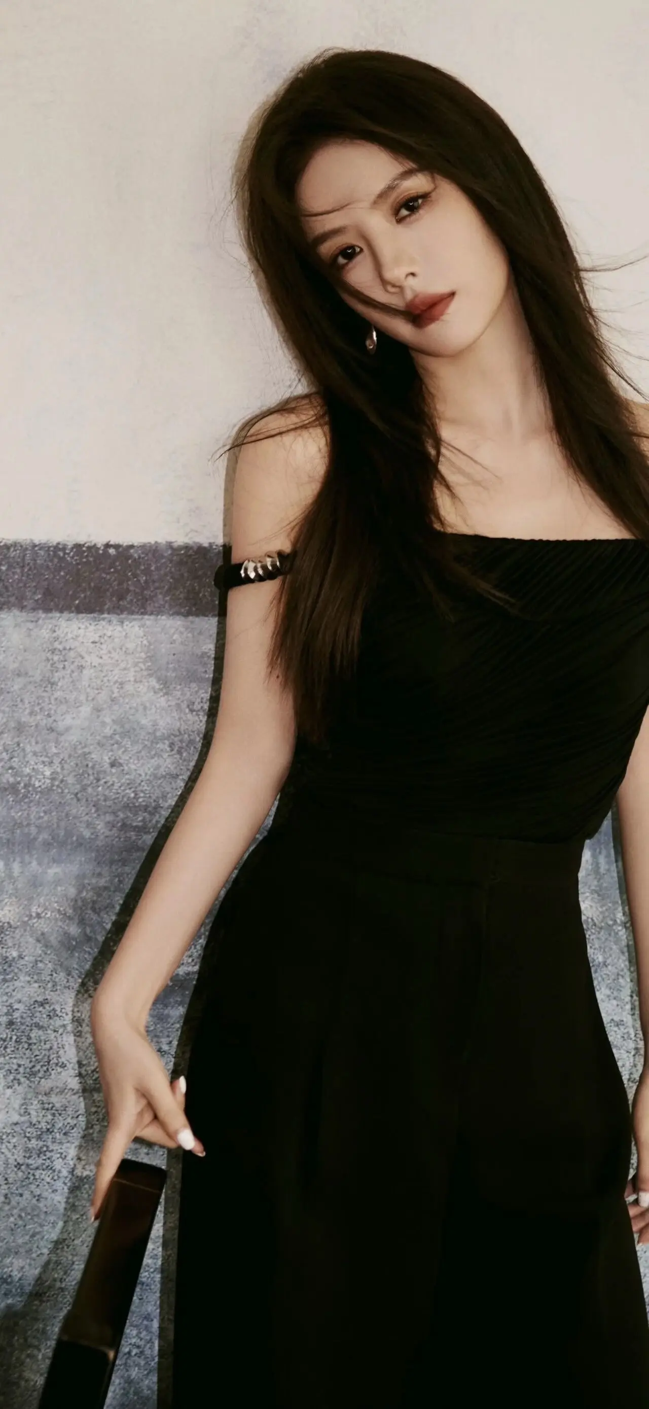 蔡文静 黑长直美女