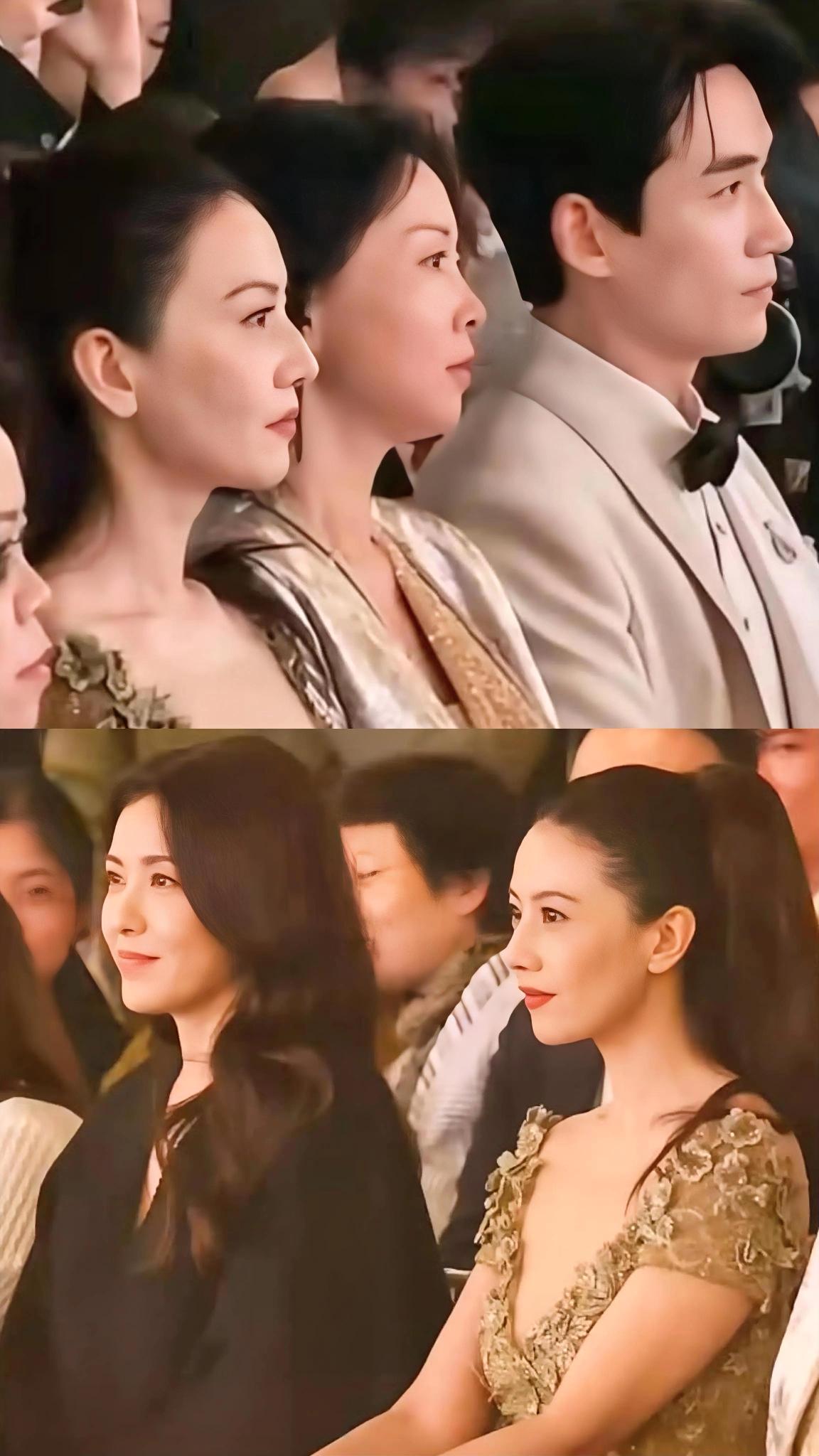 高圆圆这侧颜也太权威了，高挺的鼻梁快赶上朱一龙了！

朱一龙身穿白色西装化身白马