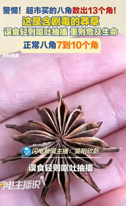 浙江有个叫刘芳的女人，在自家附近超市买了一包八角，回家炖肉的时候随手抓两颗丢进锅